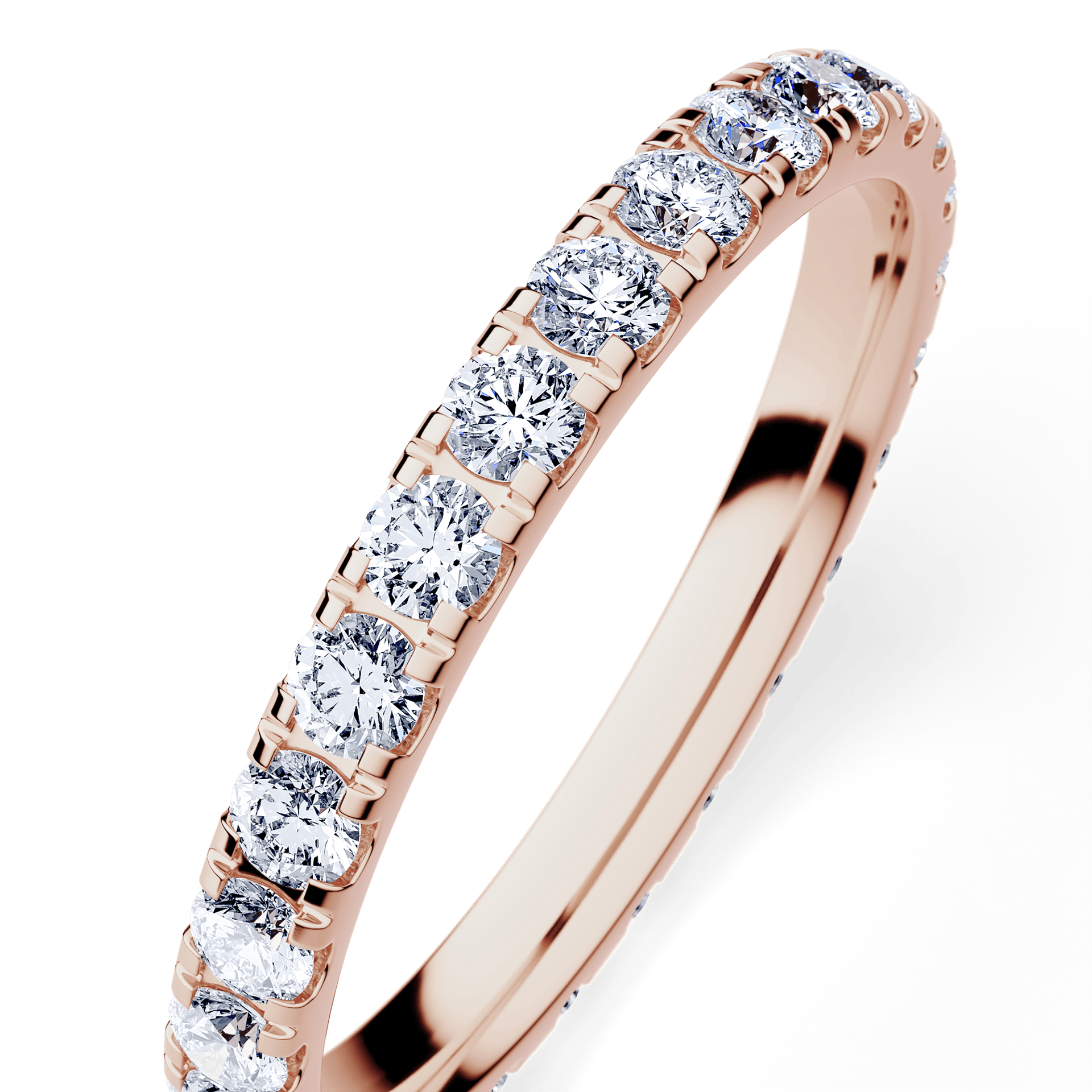 Dostawka Rosie z różowego złota z diamentem laboratoryjnym 0,96ct