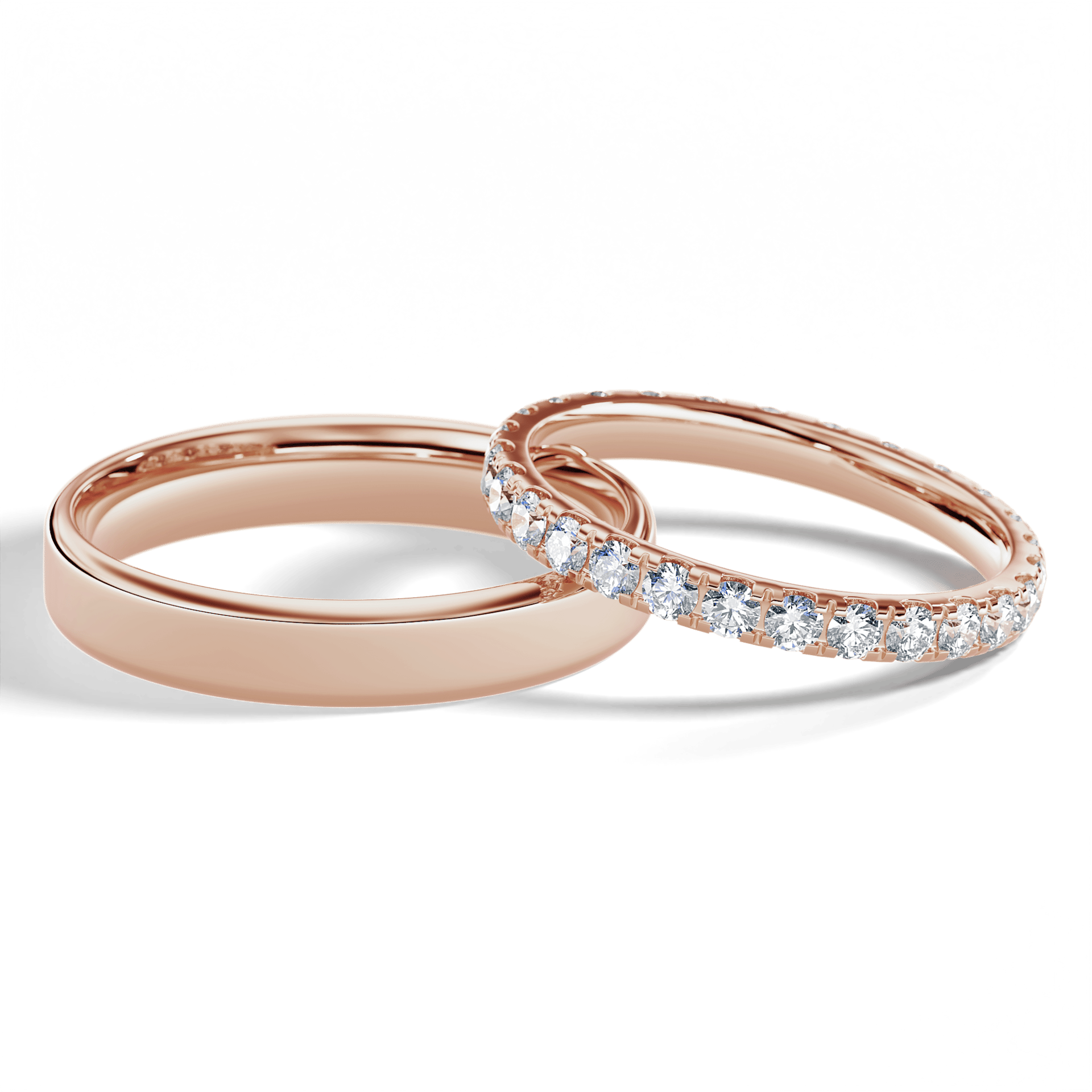 Dostawka rosie rozowe zloto diament 2mm 27szt 05