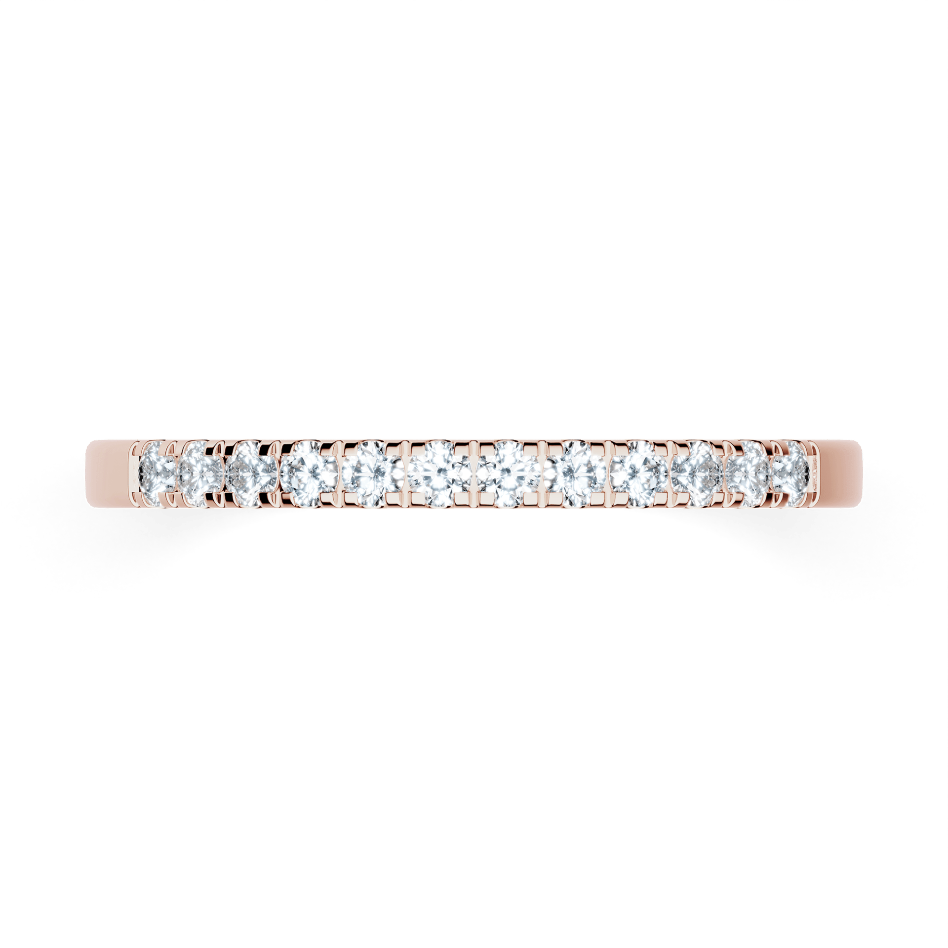 Dostawka Rosie z różowego złota z diamentem laboratoryjnym 0,18ct