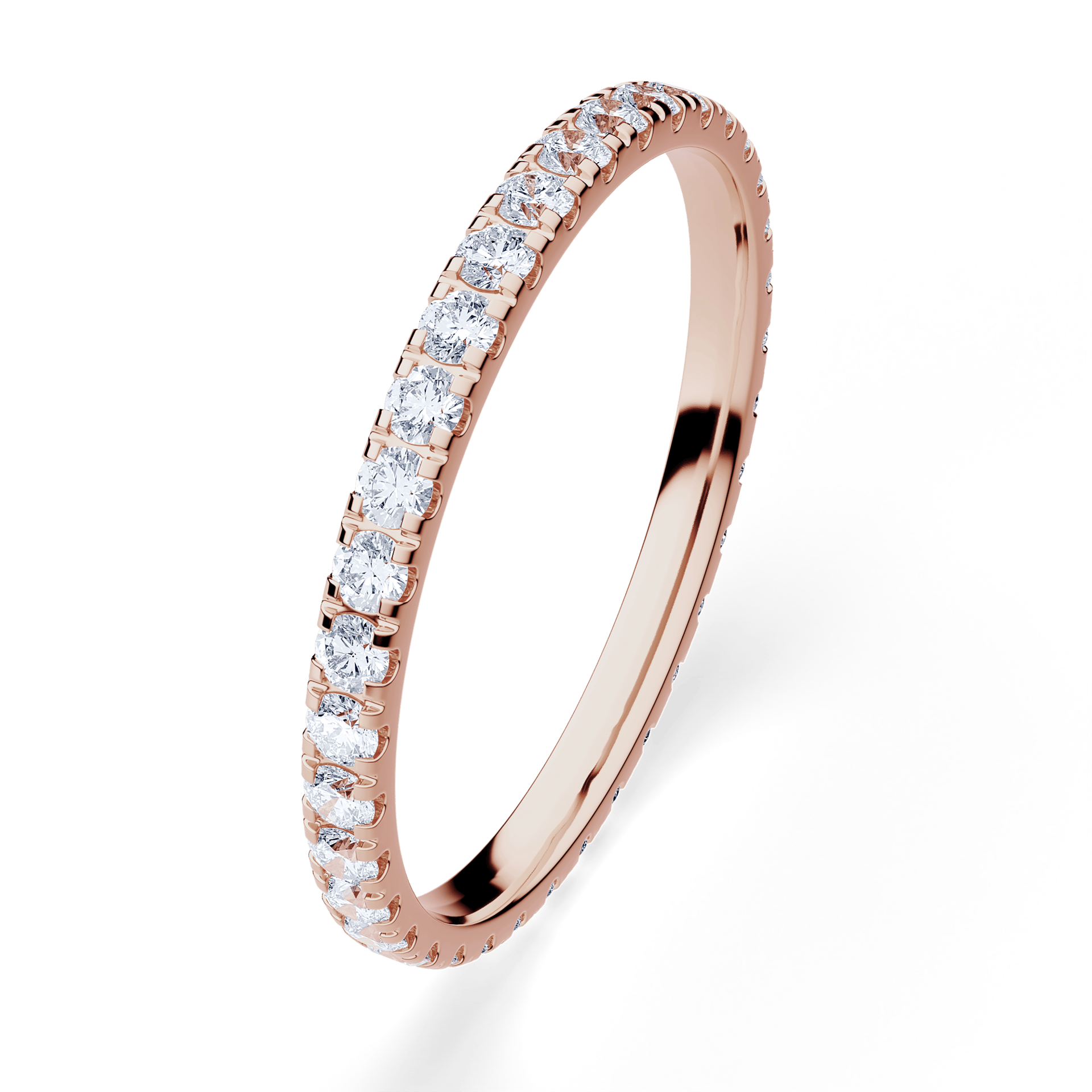 Dostawka Rosie z różowego złota z diamentem laboratoryjnym 0,53ct