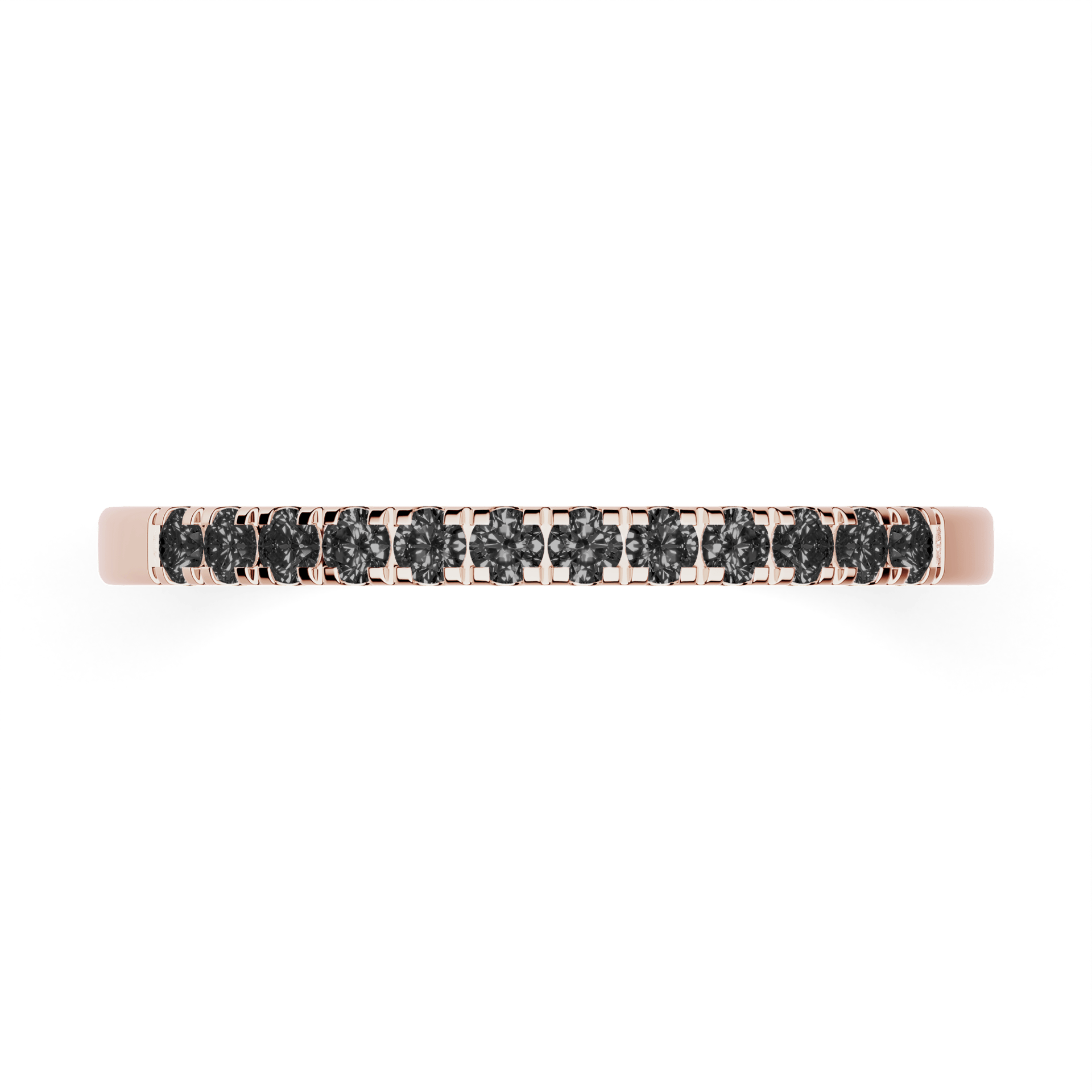 Dostawka Rosie z różowego złota z czarnym diamentem laboratoryjnym 0,18ct