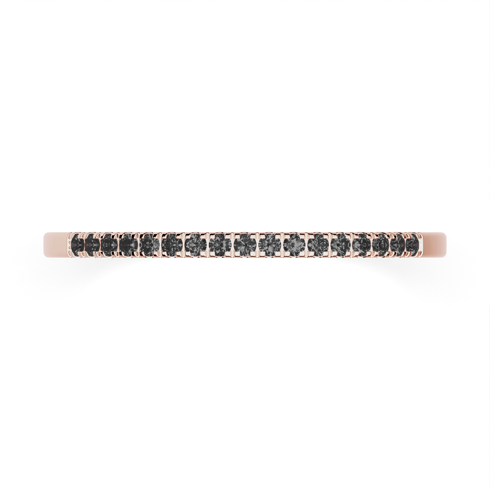 Dostawka Rosie z różowego złota z czarnym diamentem laboratoryjnym 0,08ct