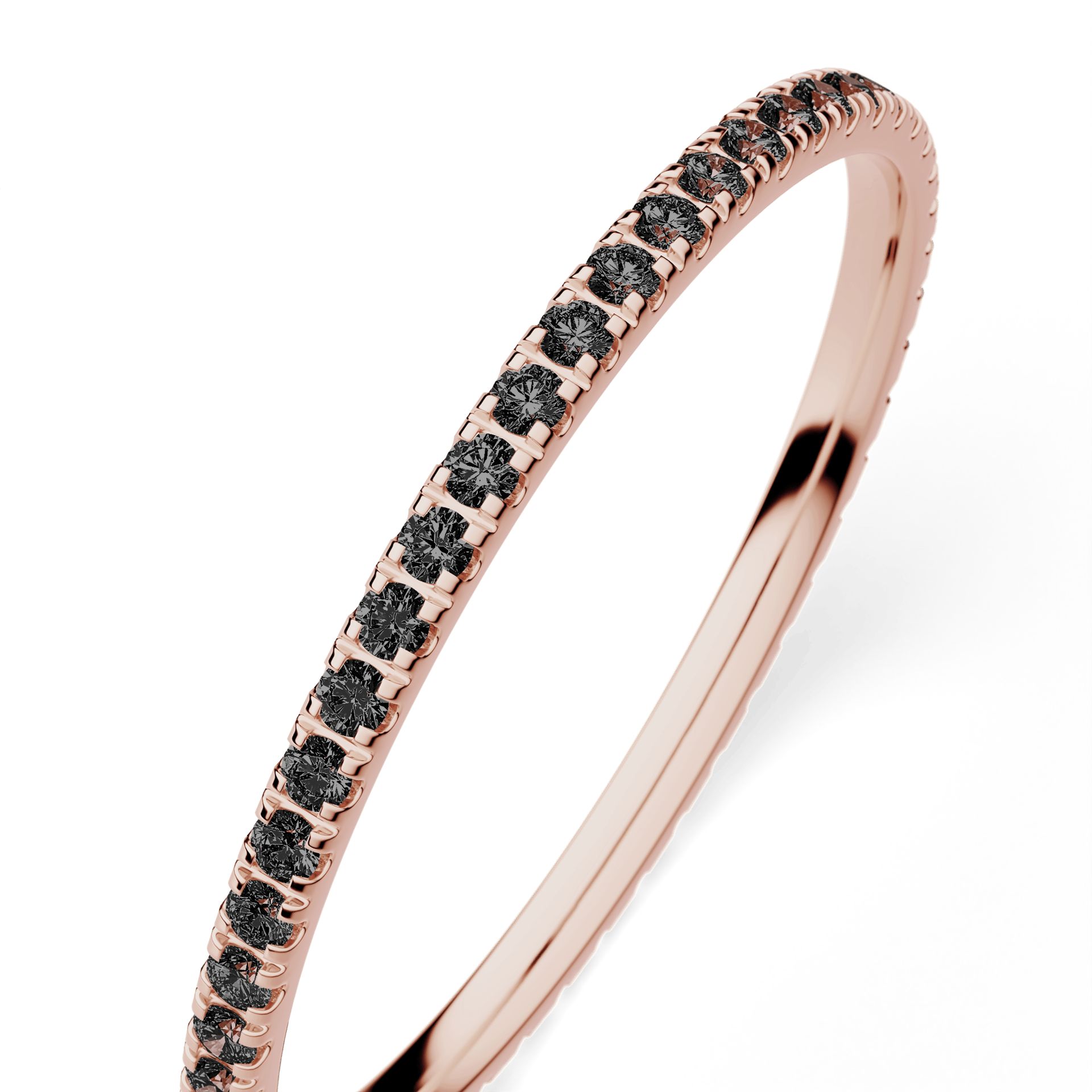 Dostawka Rosie z różowego złota z czarnym diamentem 0,25ct