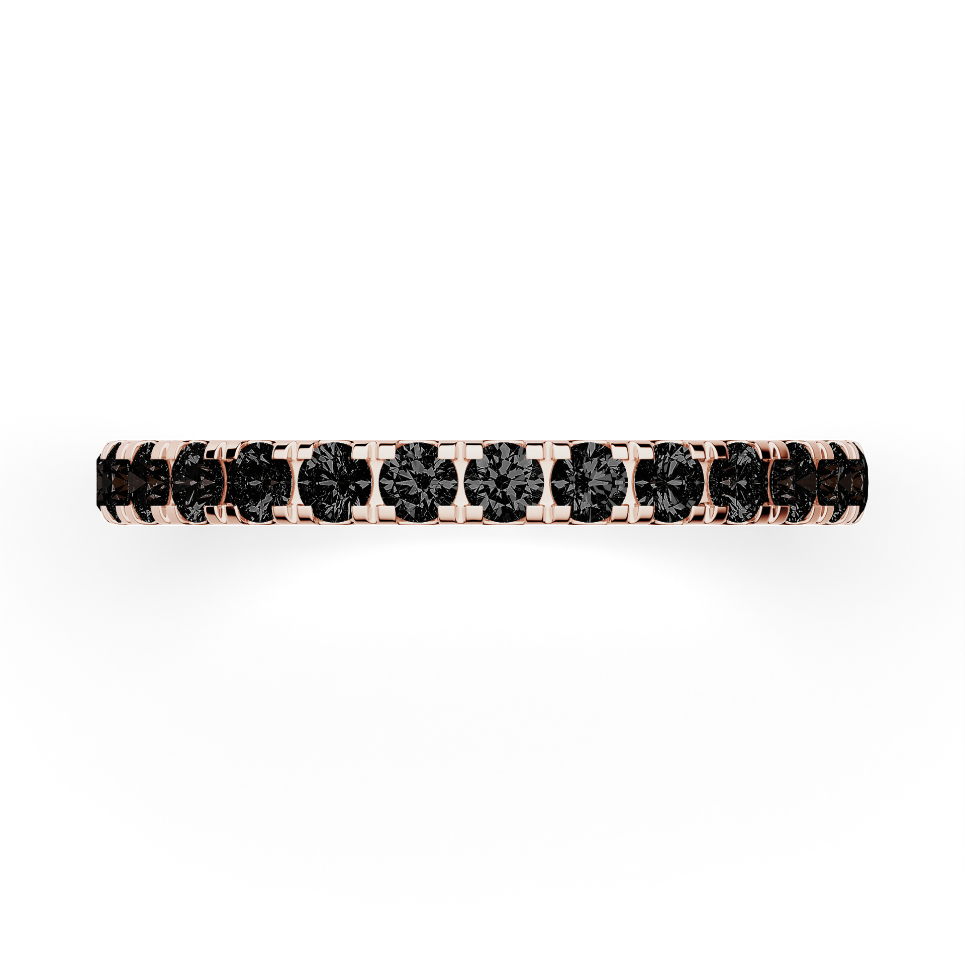 Dostawka Rosie z różowego złota z czarnym diamentem 0,96ct