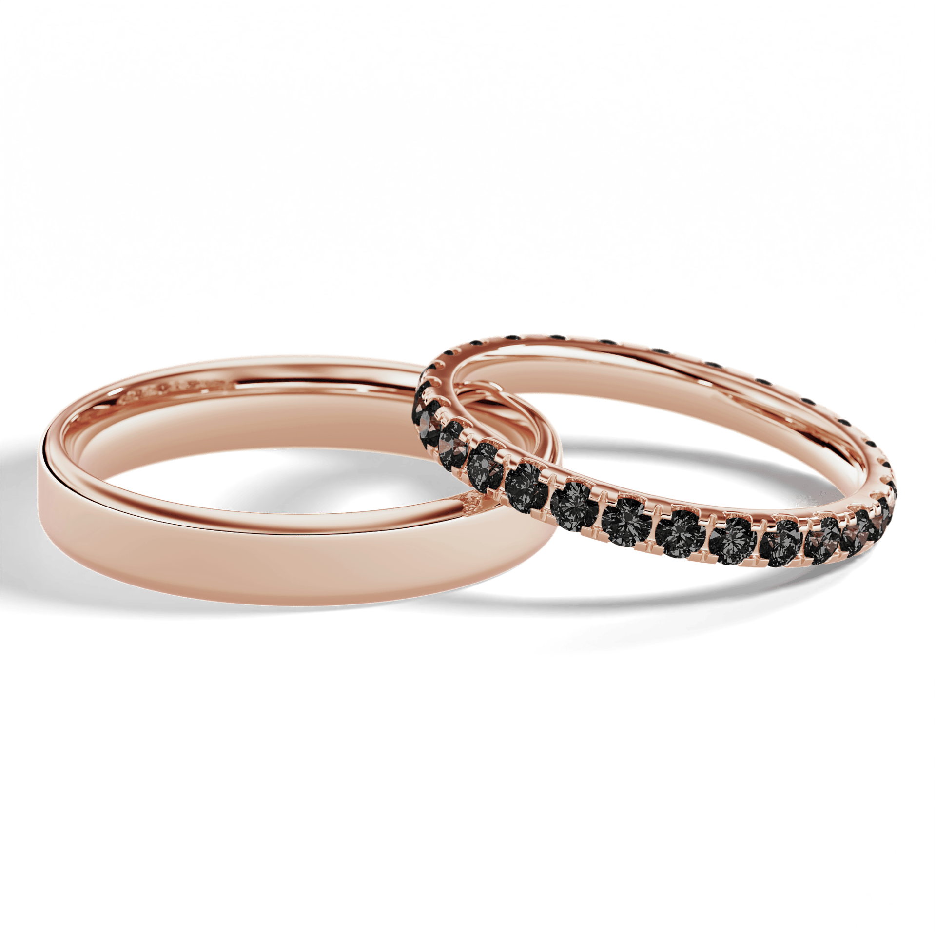 Dostawka rosie rozowe zloto diament lab czarny 2mm 27szt 05