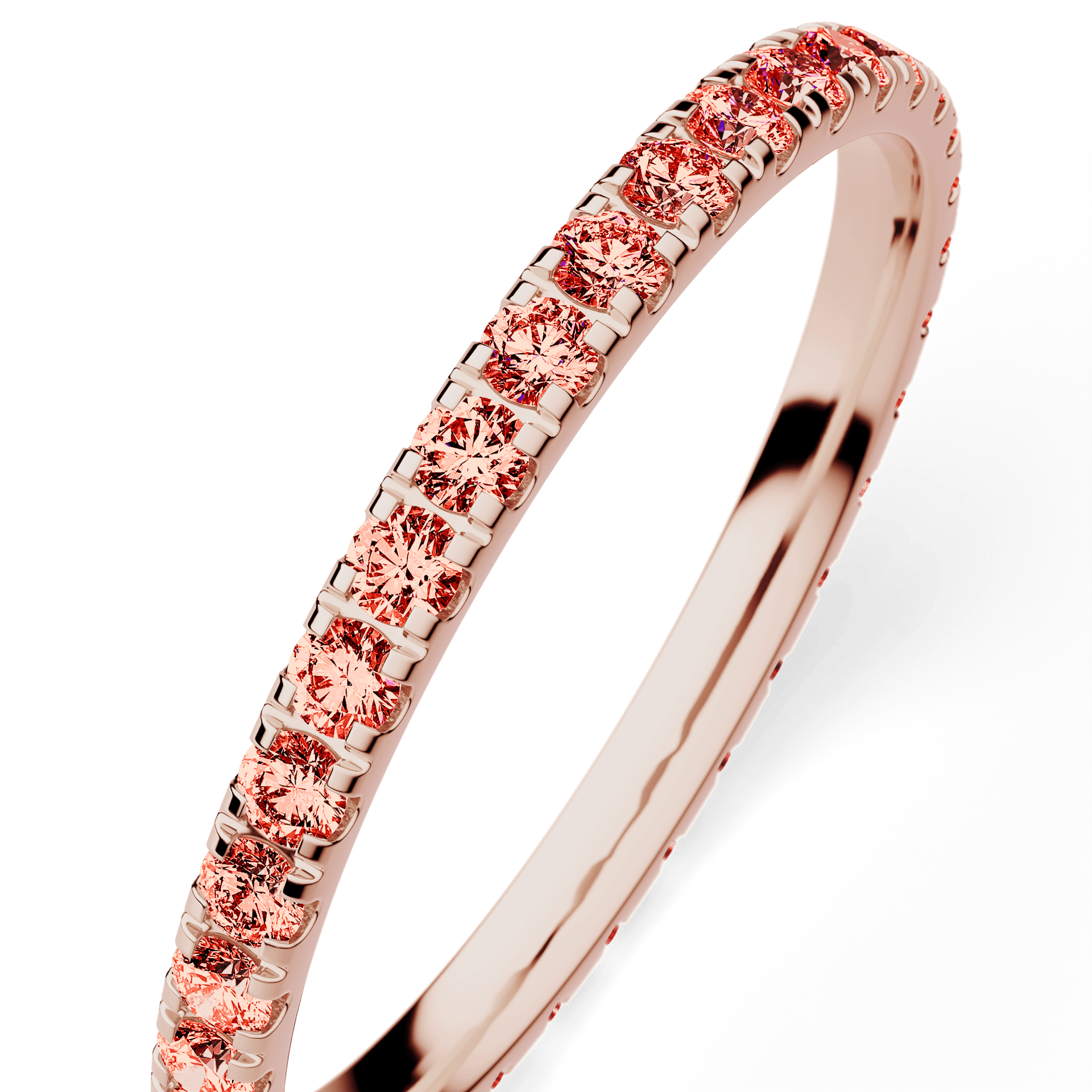 Dostawka Rosie z różowego złota z czerwonym diamentem 0,53ct