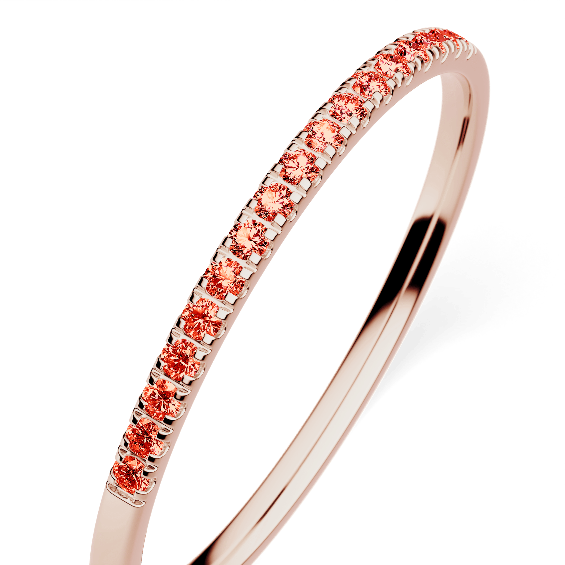 Dostawka Rosie z różowego złota z czerwonym diamentem laboratoryjnym 0,08ct