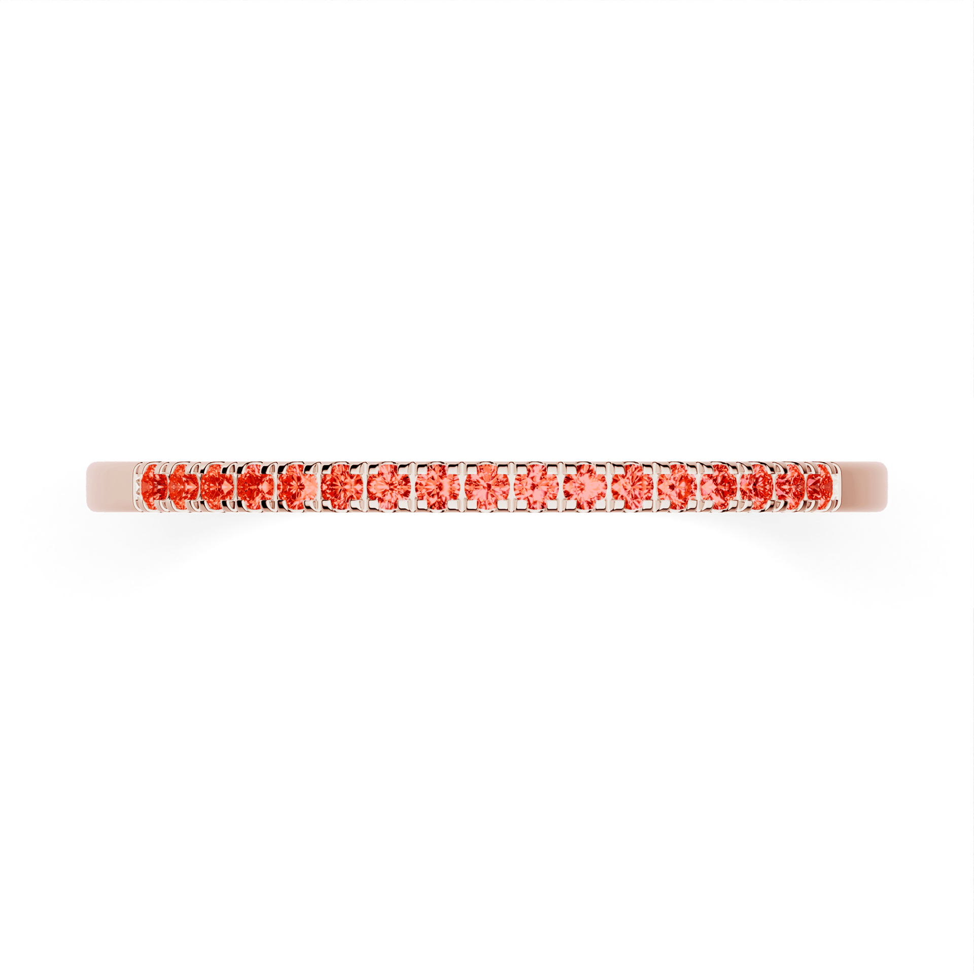 Dostawka Rosie z różowego złota z czerwonym diamentem laboratoryjnym 0,08ct