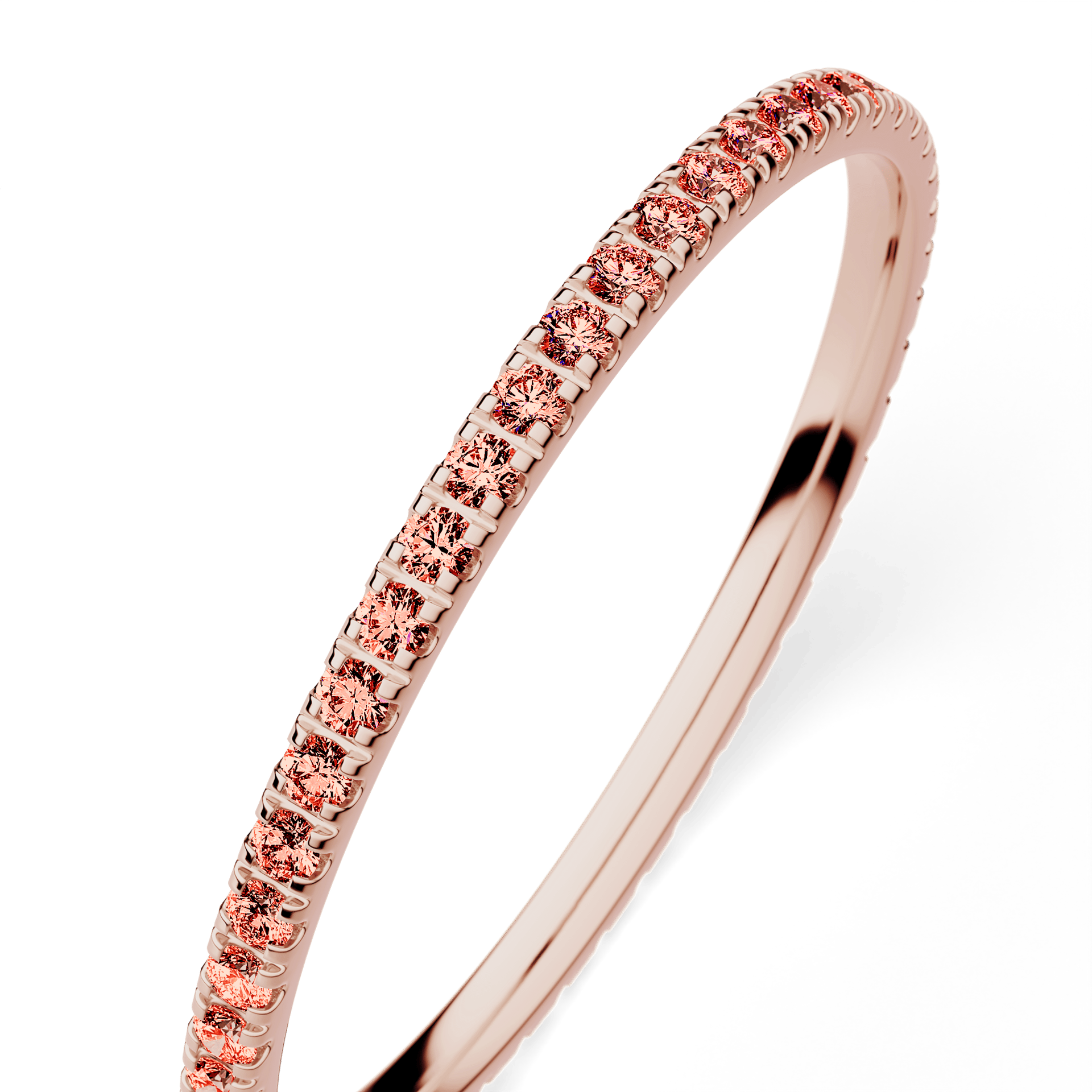 Dostawka Rosie z różowego złota z czerwonym diamentem 0,25ct