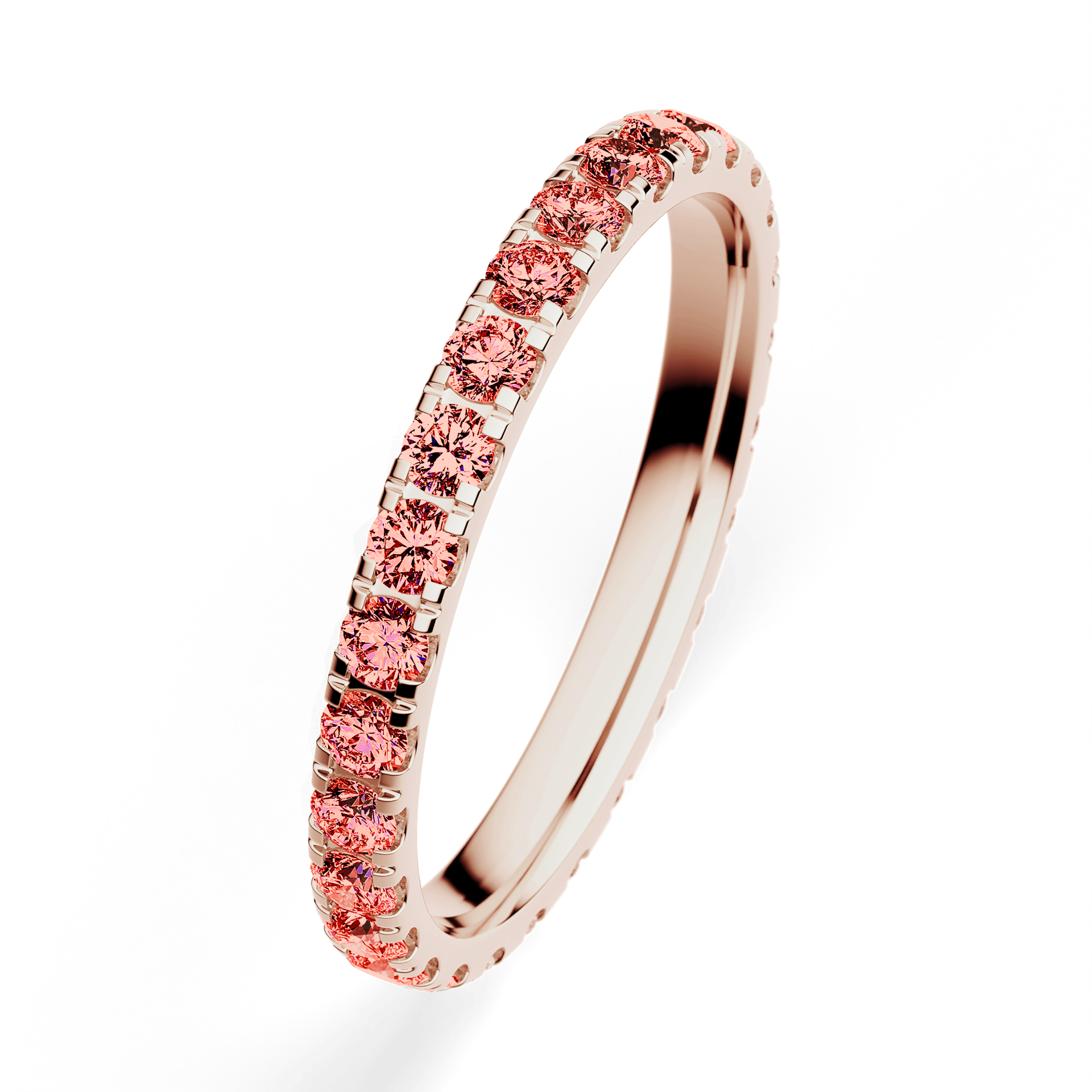 Dostawka Rosie z różowego złota z czerwonym diamentem 0,96ct