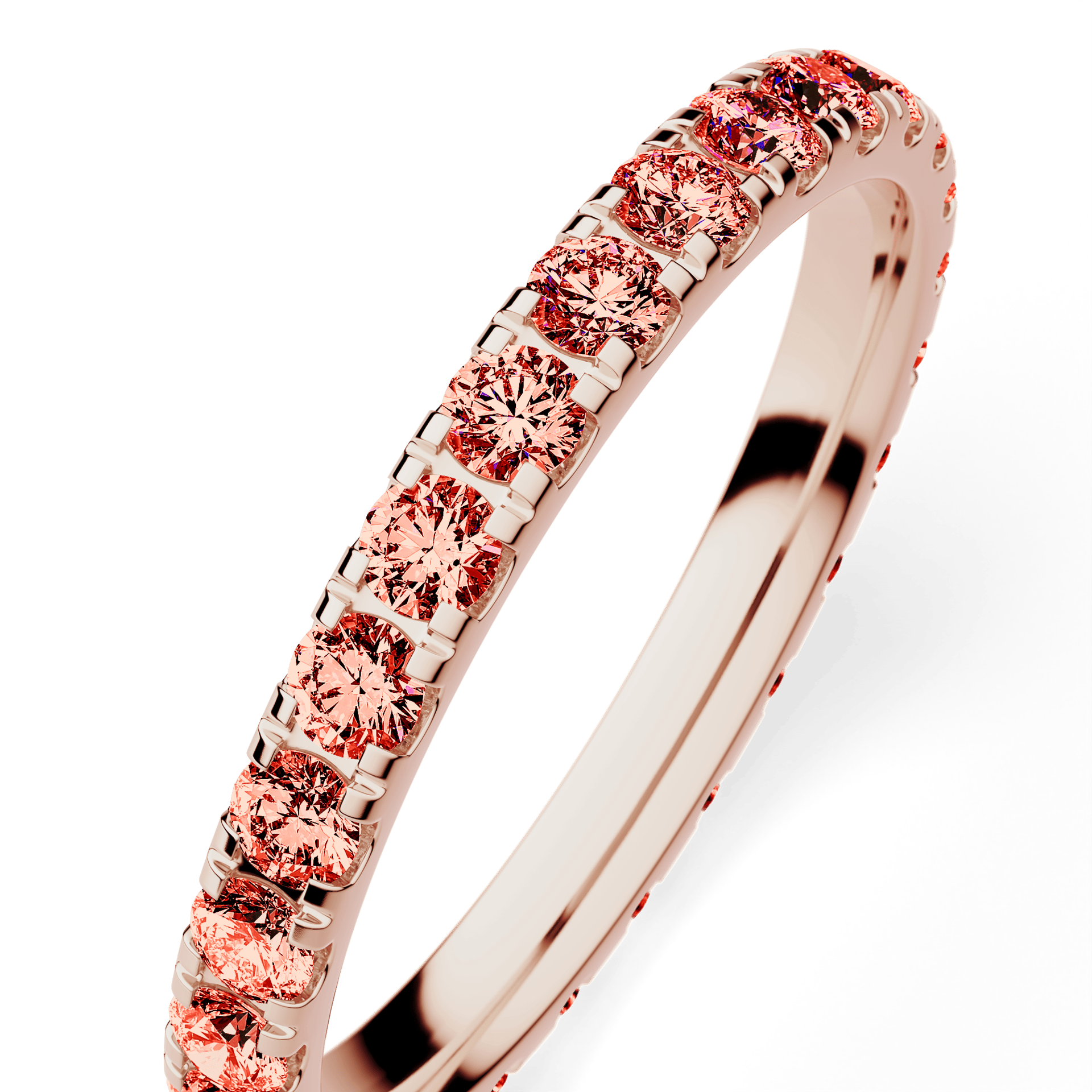 Dostawka Rosie z różowego złota z czerwonym diamentem 0,96ct