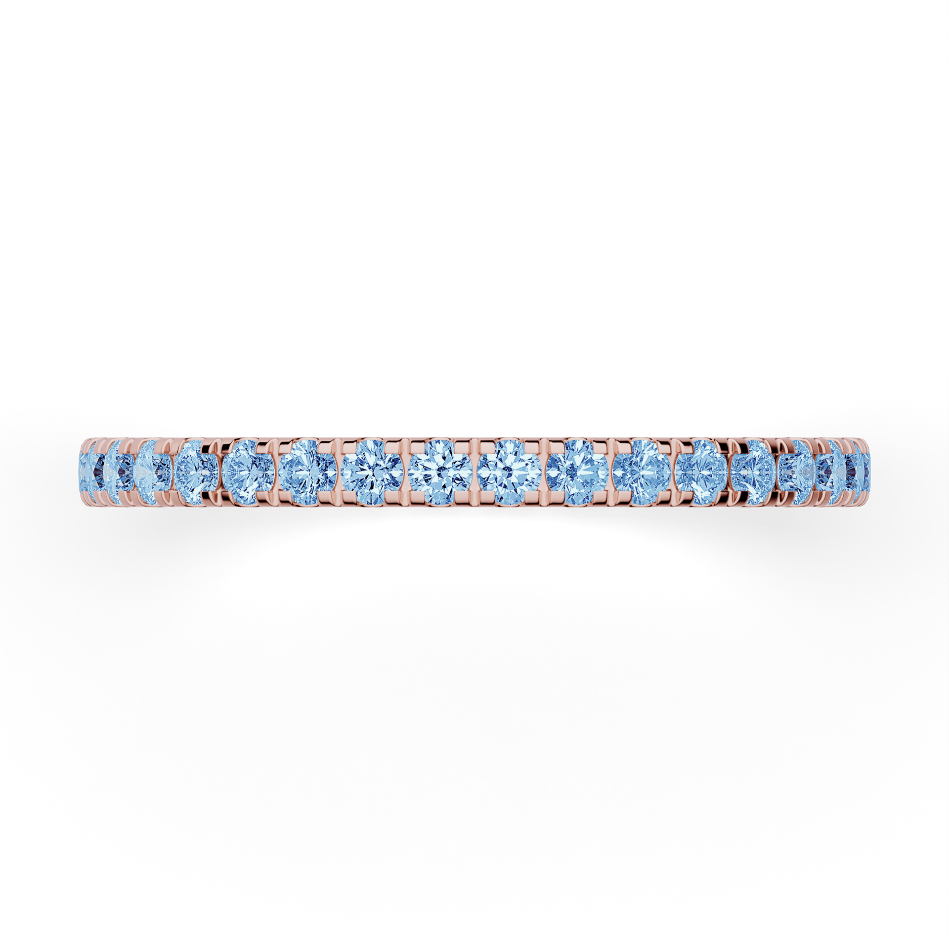 Dostawka Rosie z różowego złota z niebieskim diamentem 0,53ct