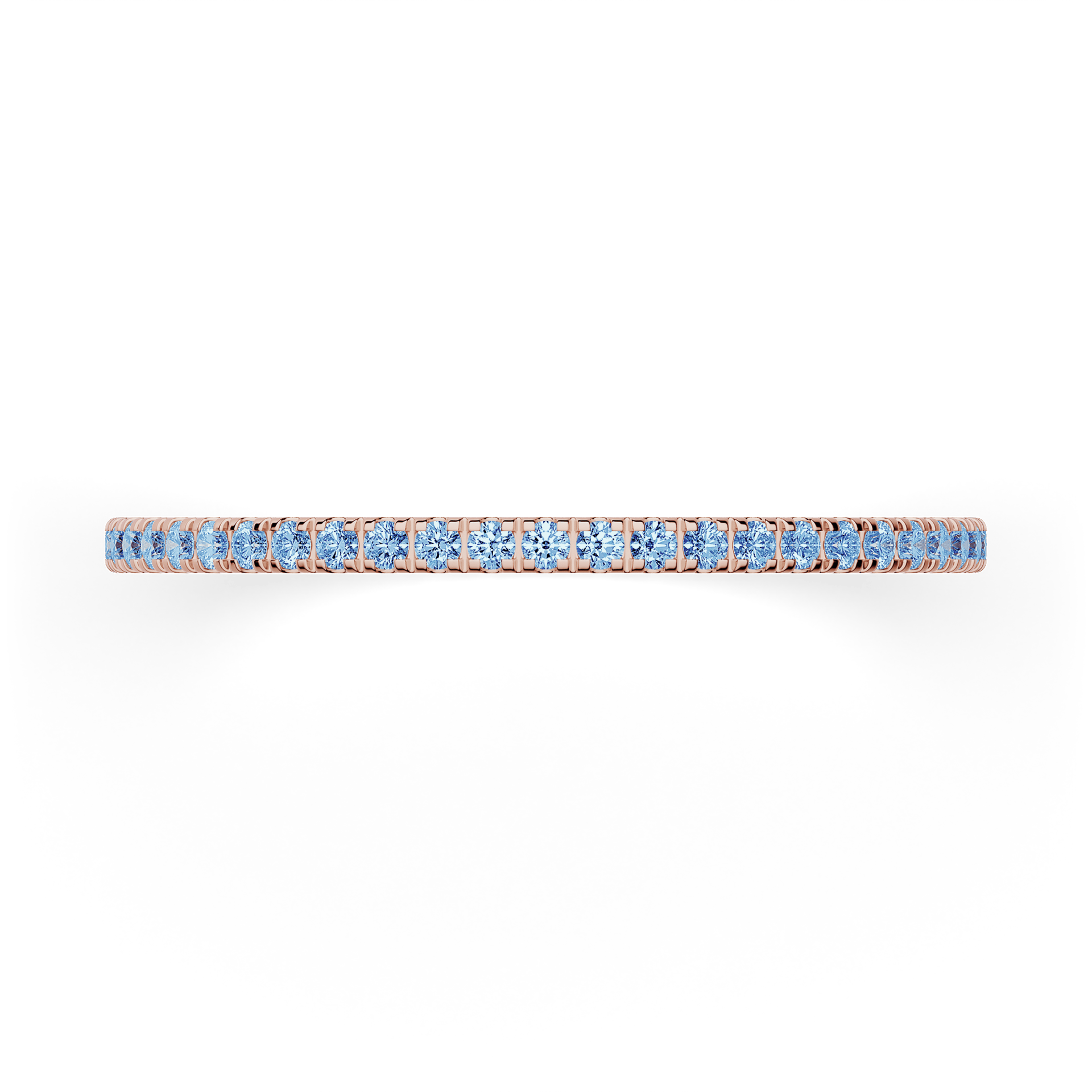 Dostawka Rosie z różowego złota z niebieskim diamentem 0,25ct