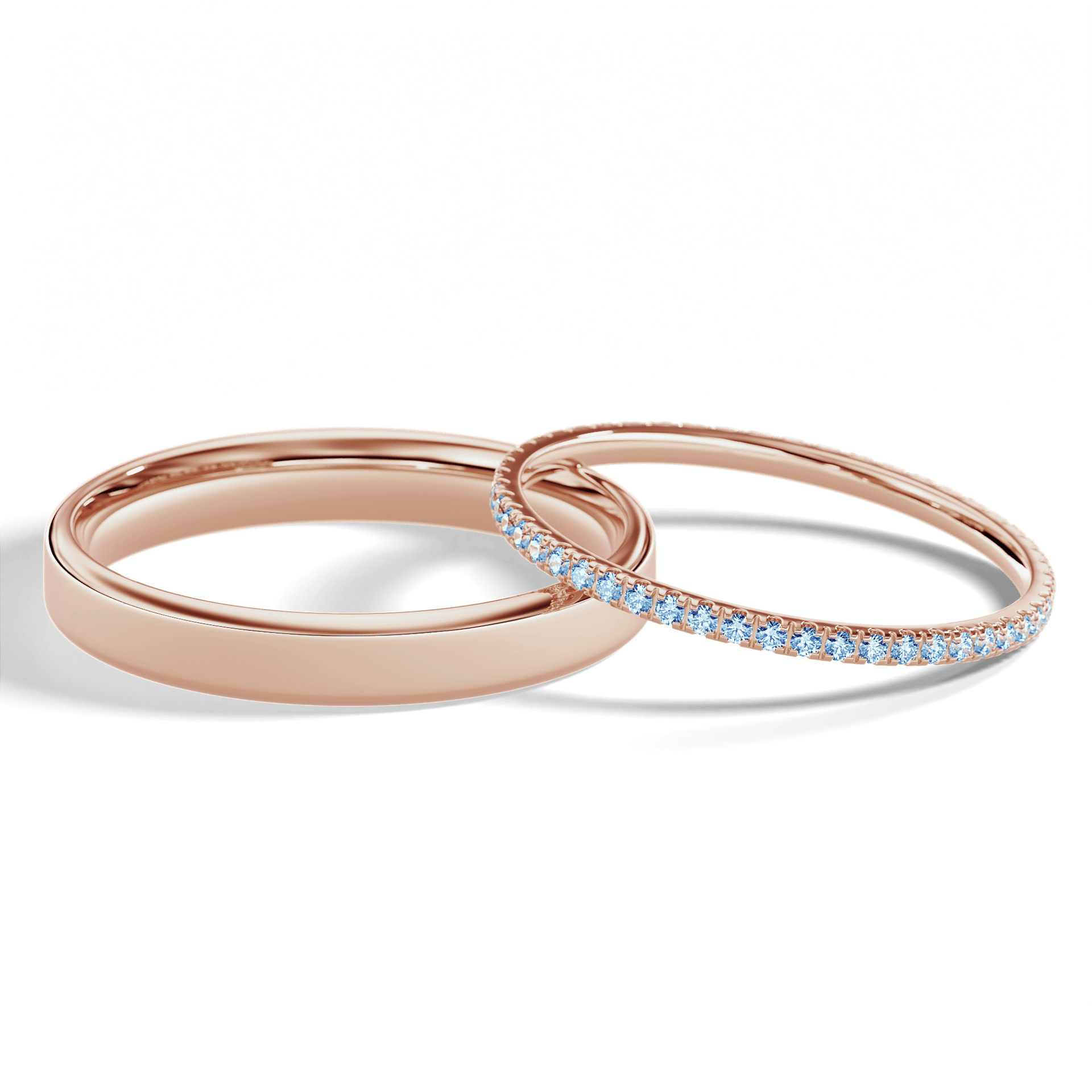 Dostawka rosie rozowe zloto diament lab niebieski 1mm 50szt 05