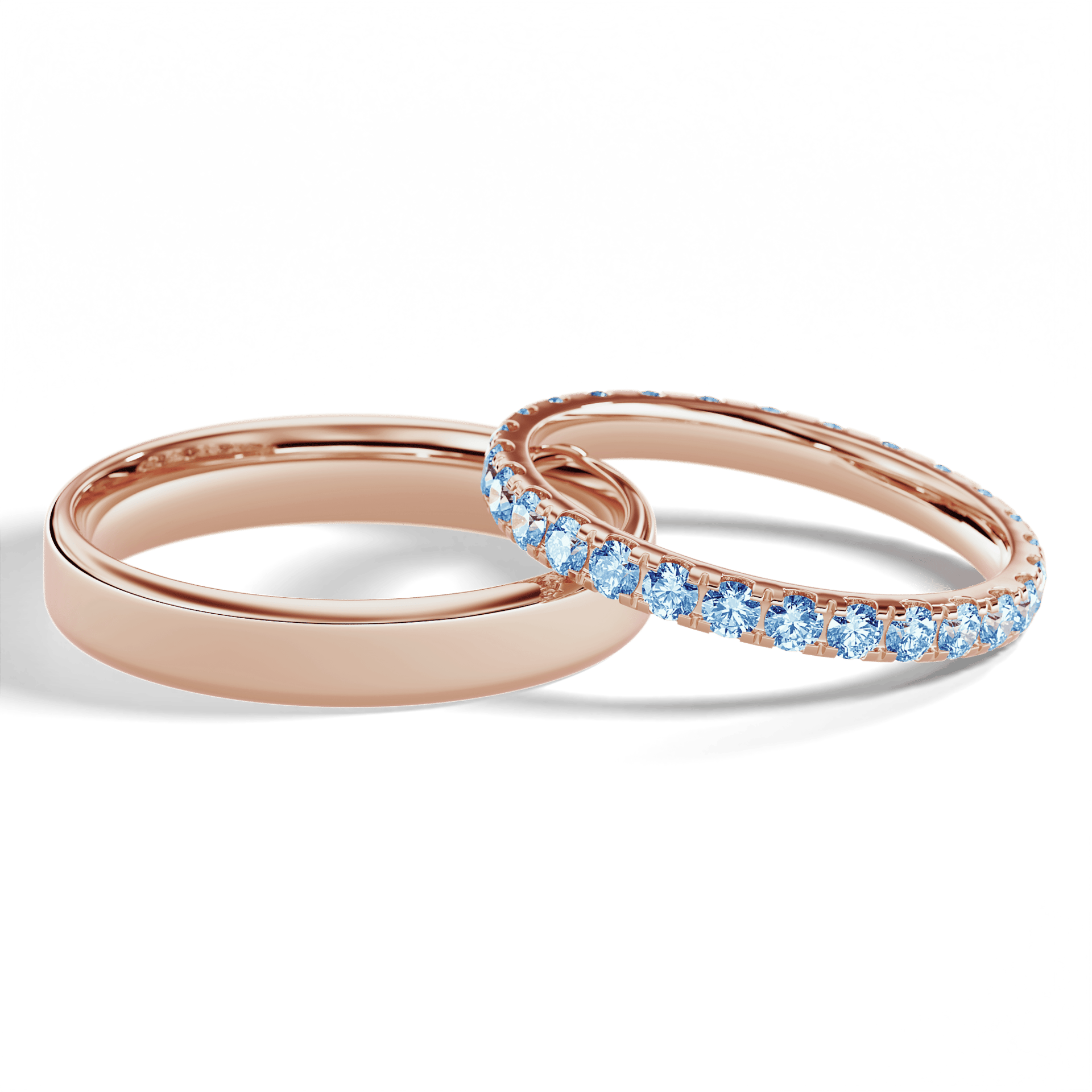 Dostawka rosie rozowe zloto diament lab niebieski 2mm 27szt 05