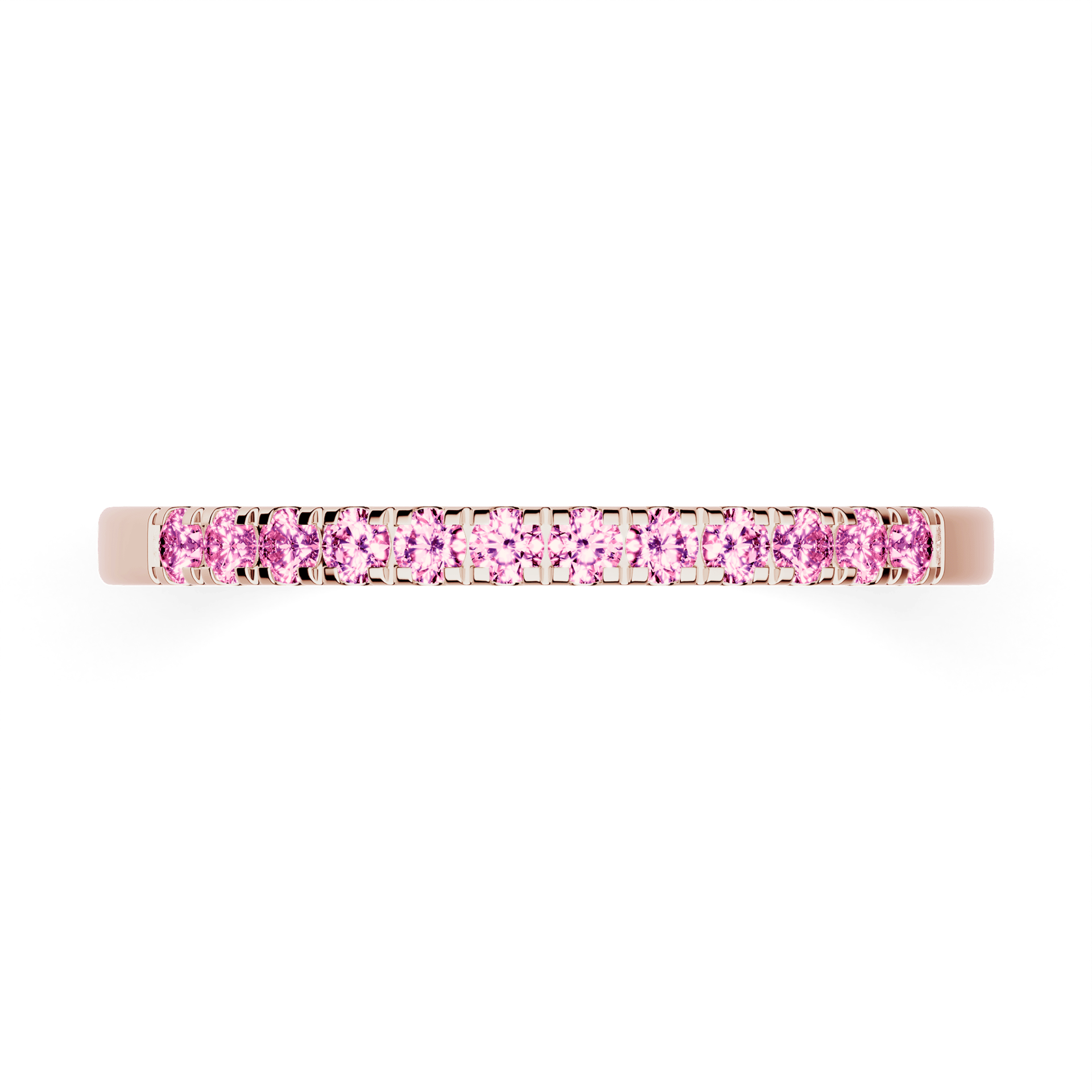 Dostawka Rosie z różowego złota z różowym diamentem laboratoryjnym 0,18ct