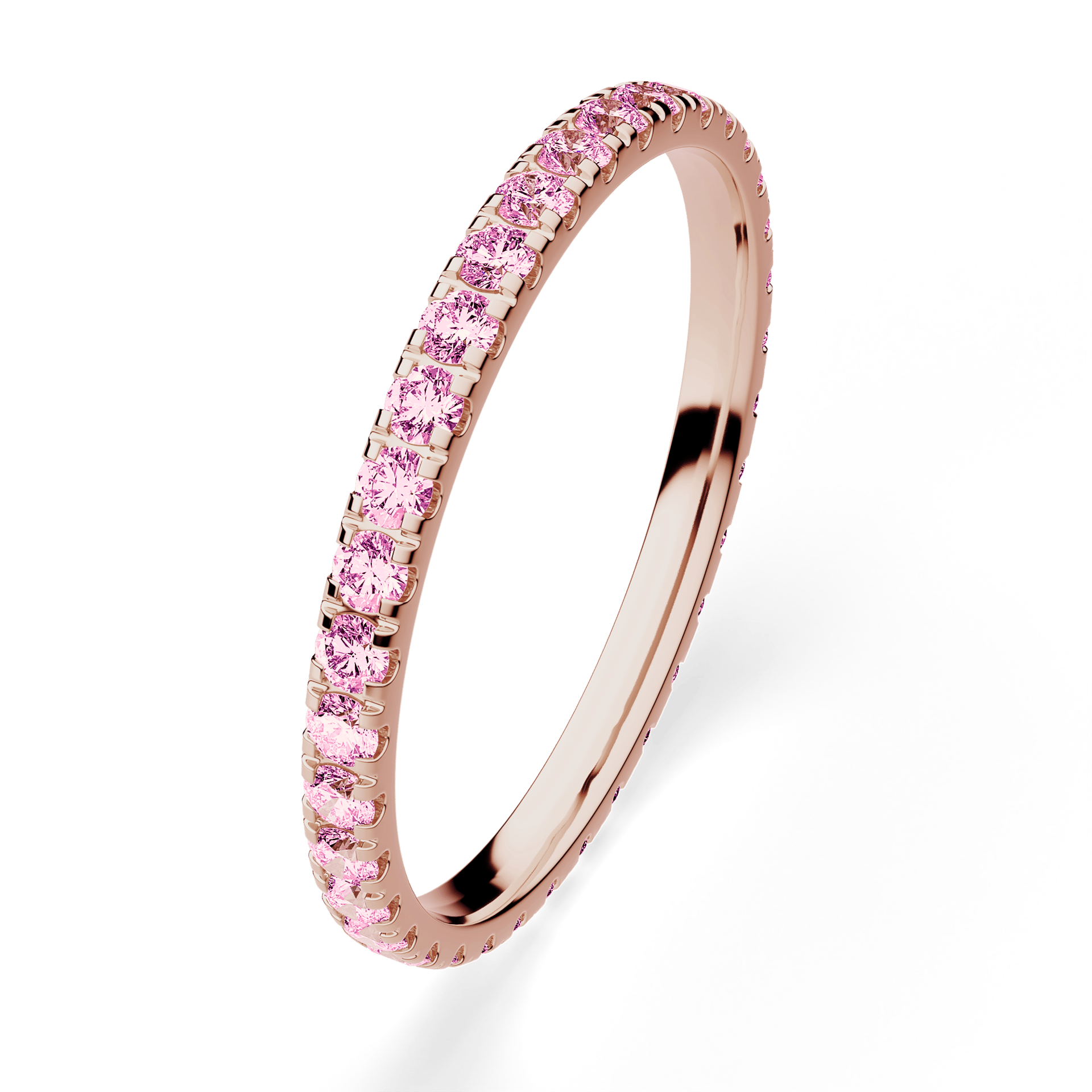 Dostawka Rosie z różowego złota z różowym diamentem 0,53ct