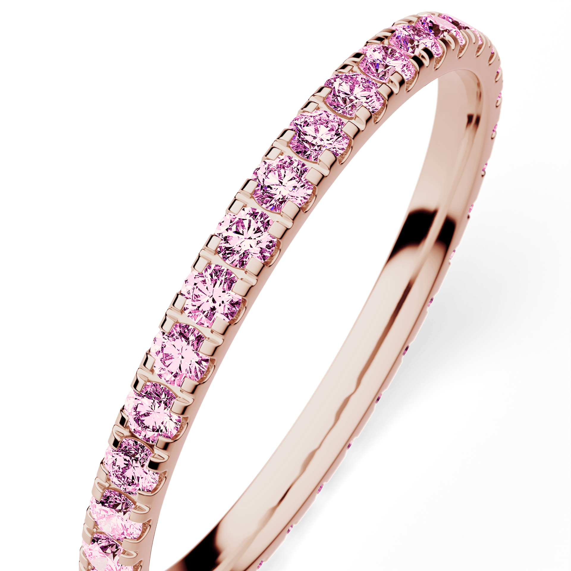 Dostawka Rosie z różowego złota z różowym diamentem 0,53ct