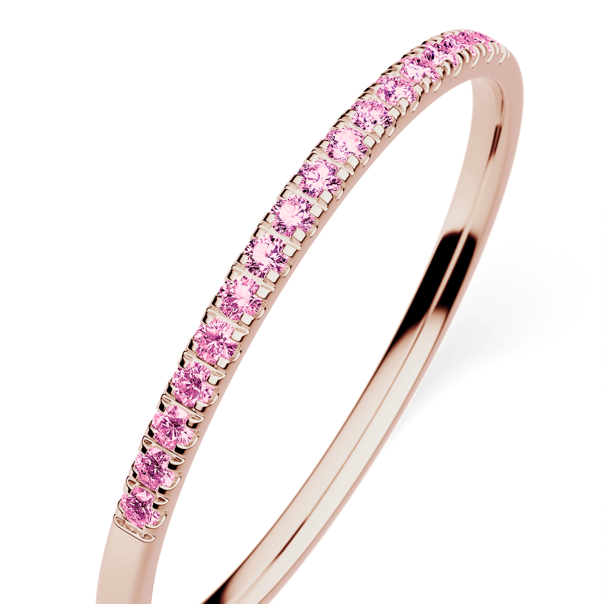 Dostawka Rosie z różowego złota z różowym diamentem laboratoryjnym 0,08ct