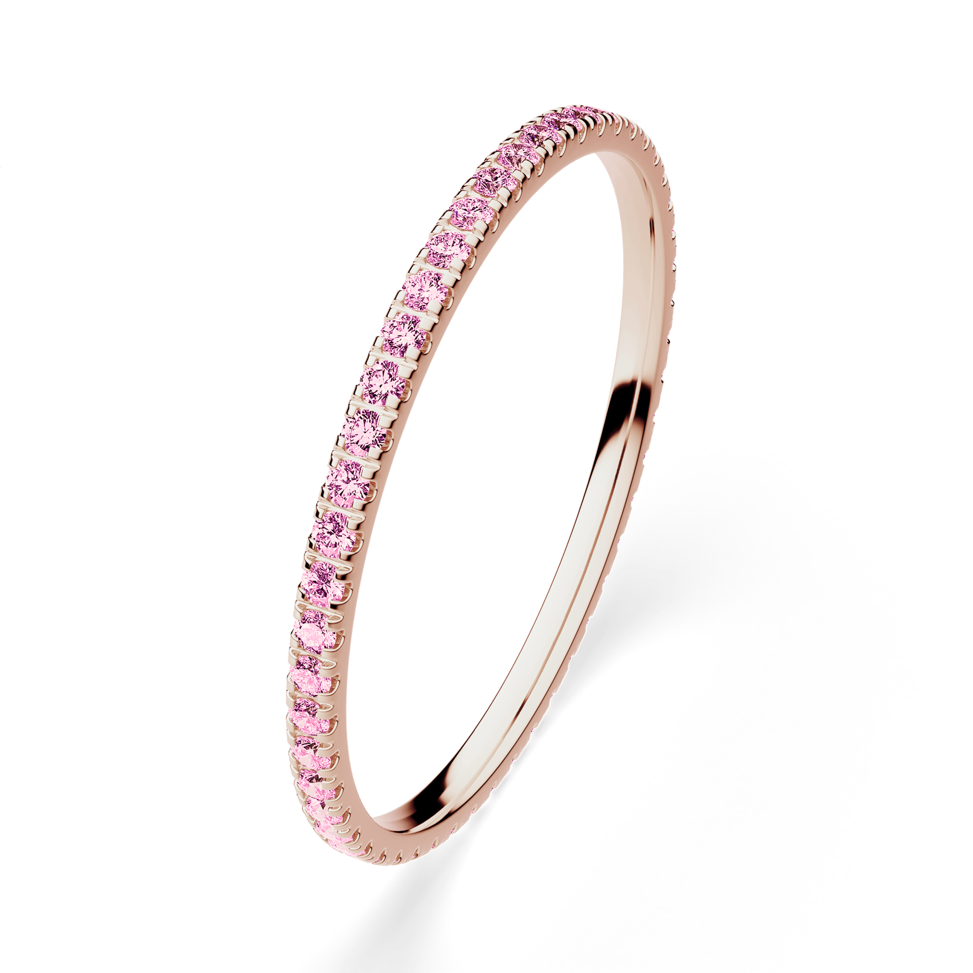 Dostawka Rosie z różowego złota z różowym diamentem 0,25ct