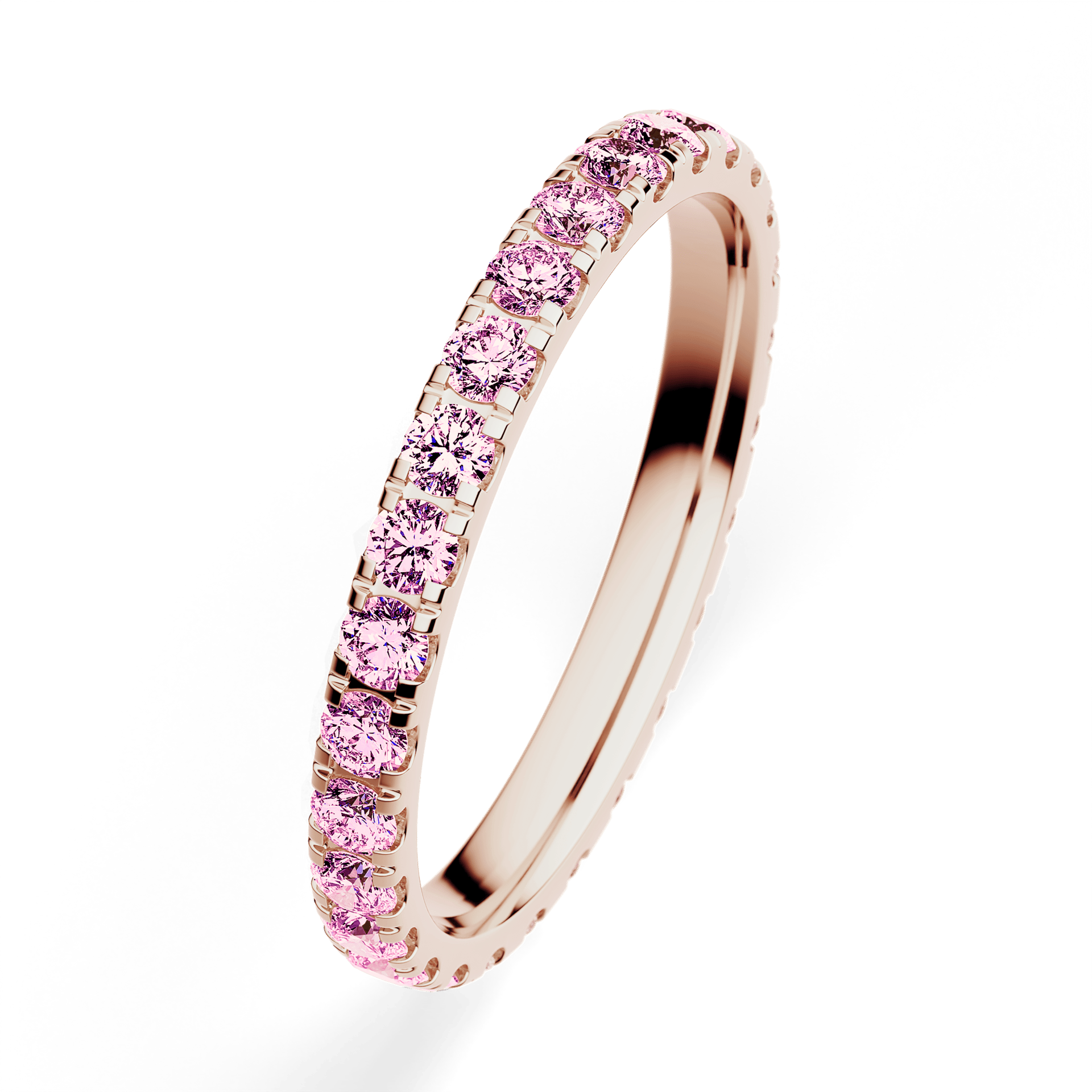 Dostawka Rosie z różowego złota z różowym diamentem 0,96ct