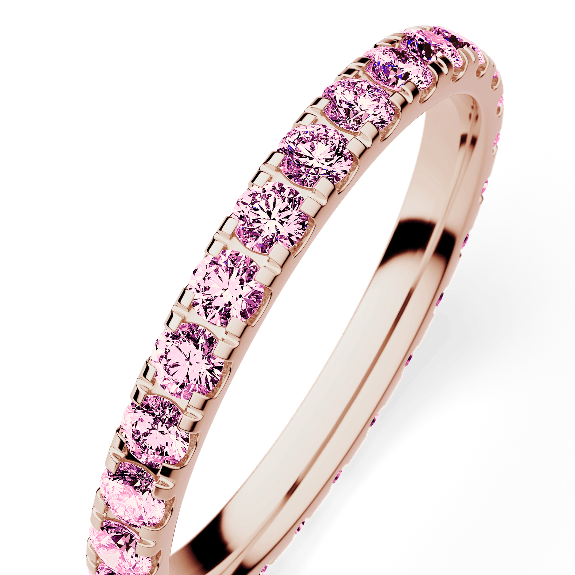 Dostawka Rosie z różowego złota z różowym diamentem 0,96ct