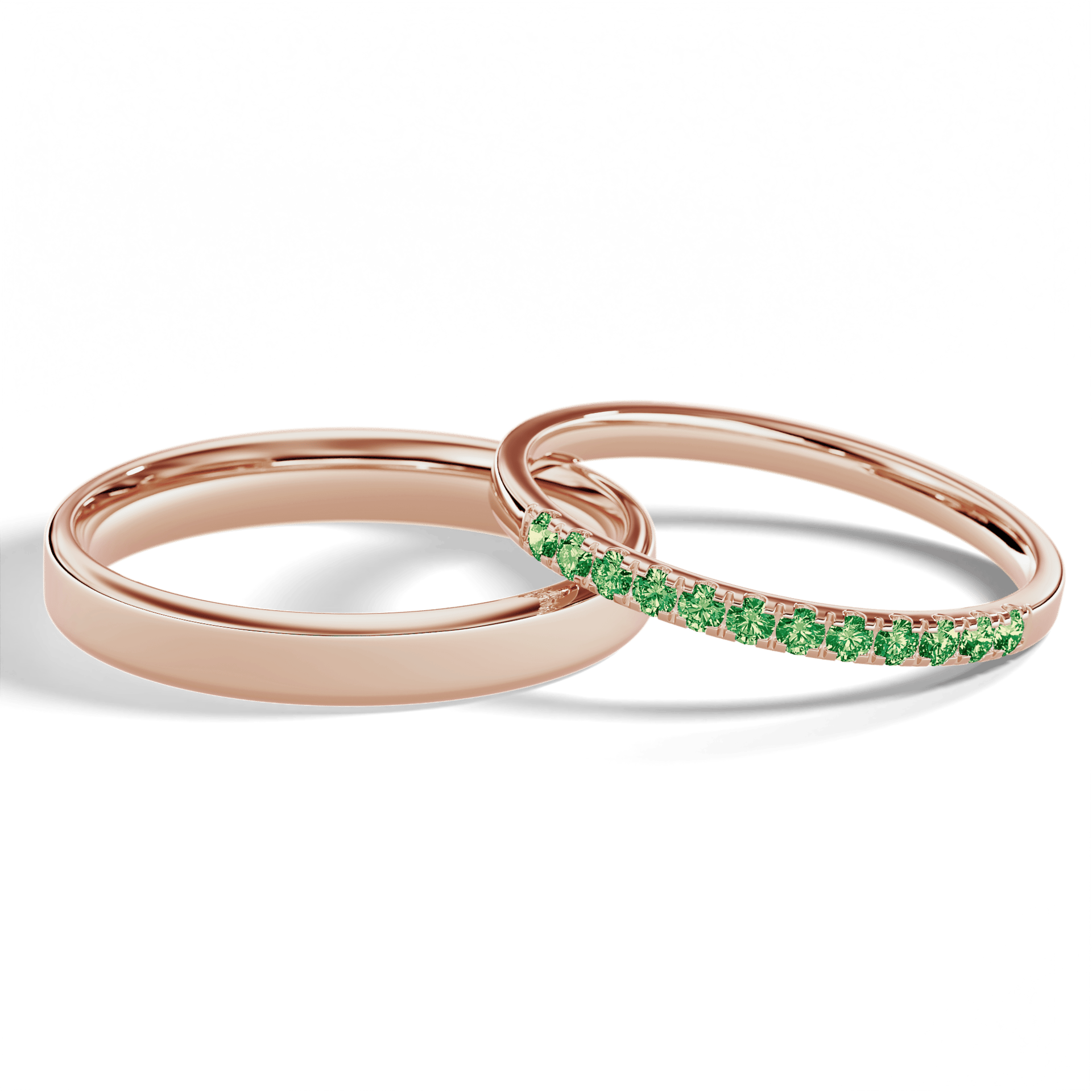 Dostawka rosie rozowe zloto diament lab zielony 1 5mm 12szt 05