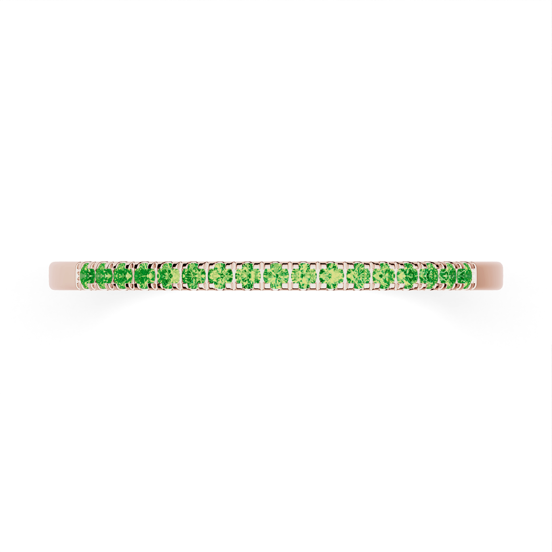 Dostawka Rosie z różowego złota z ciemnym zielonym diamentem laboratoryjnym 0,08ct