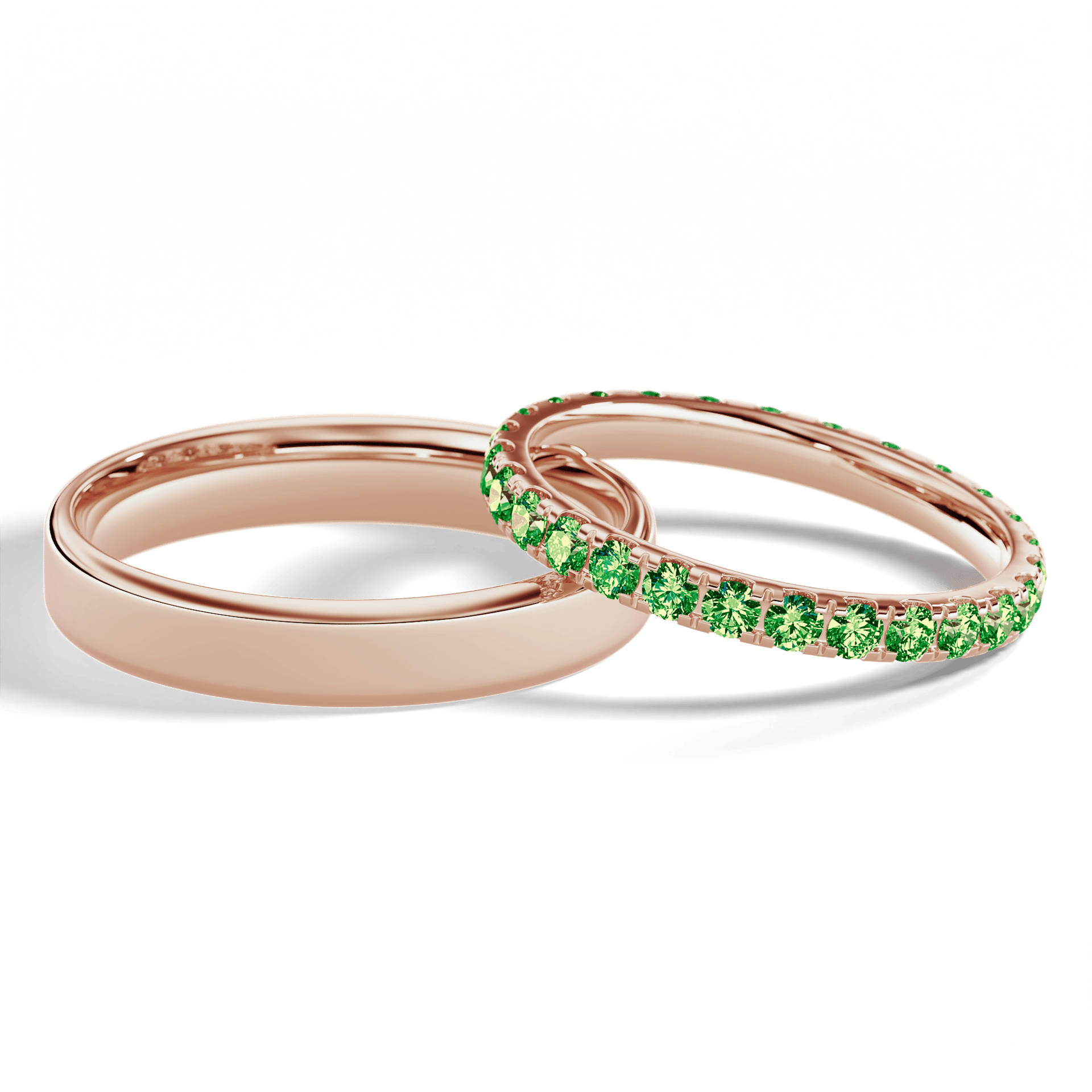 Dostawka rosie rozowe zloto diament lab zielony ciemny 2mm 27szt 05