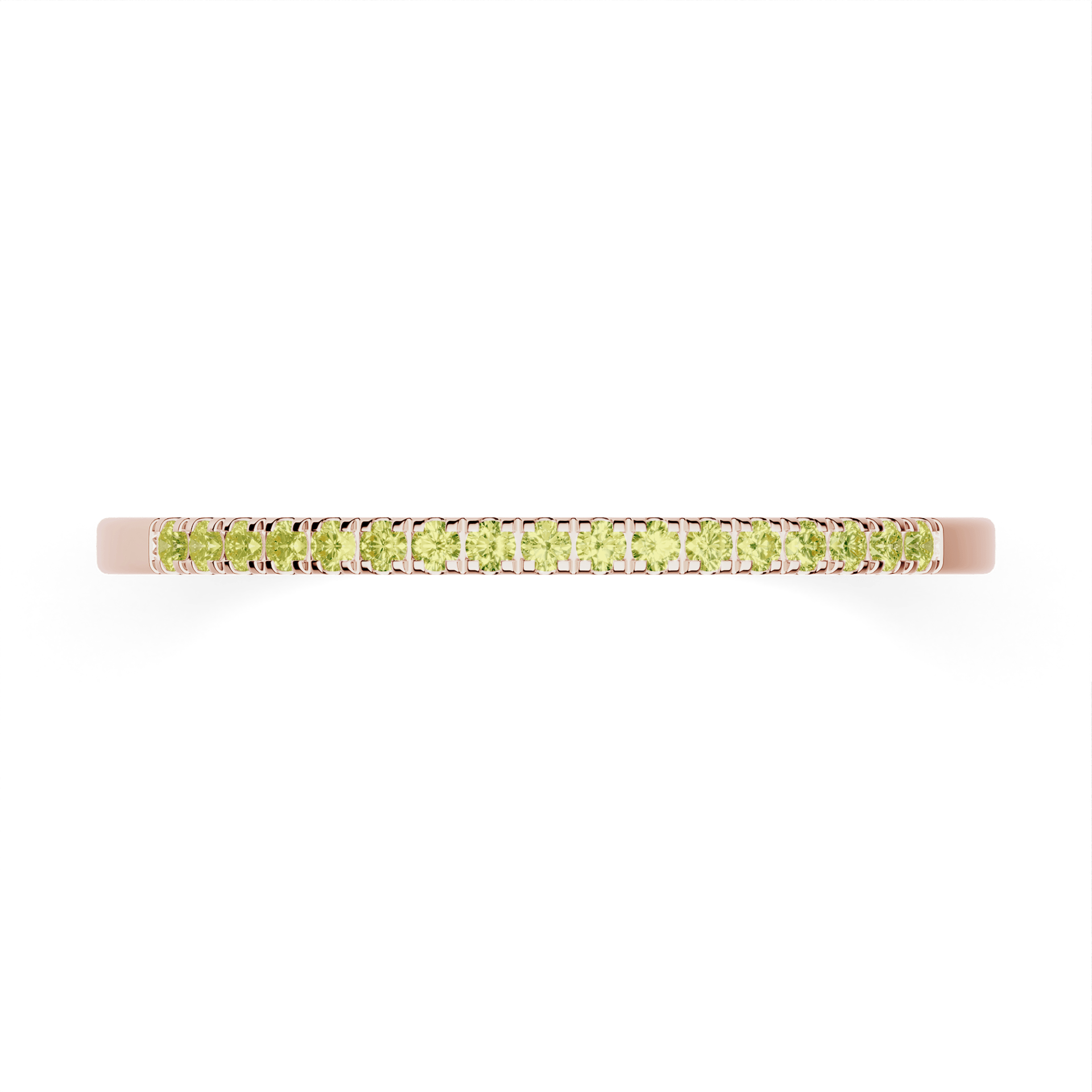 Dostawka Rosie z różowego złota z jasnym zielonym diamentem laboratoryjnym 0,08ct