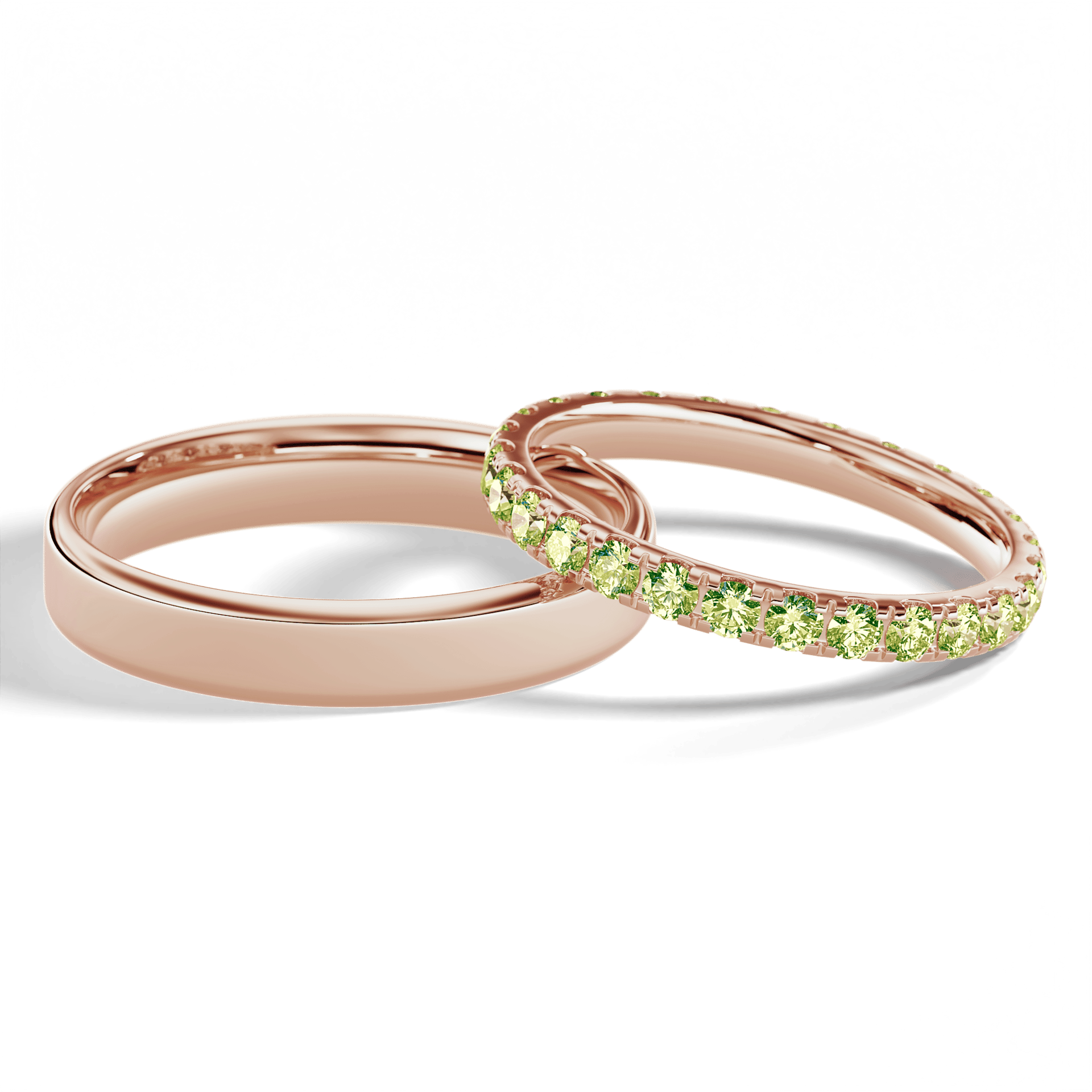 Dostawka rosie rozowe zloto diament lab zielony jasny 2mm 27szt 05