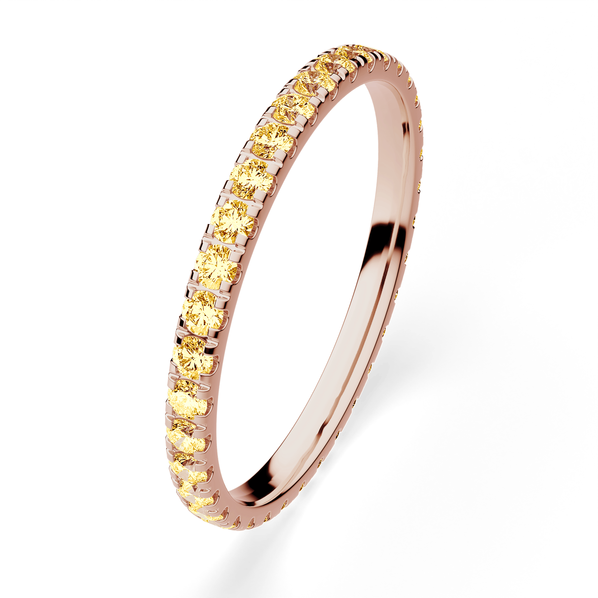 Dostawka Rosie z różowego złota z żółtym diamentem 0,53ct