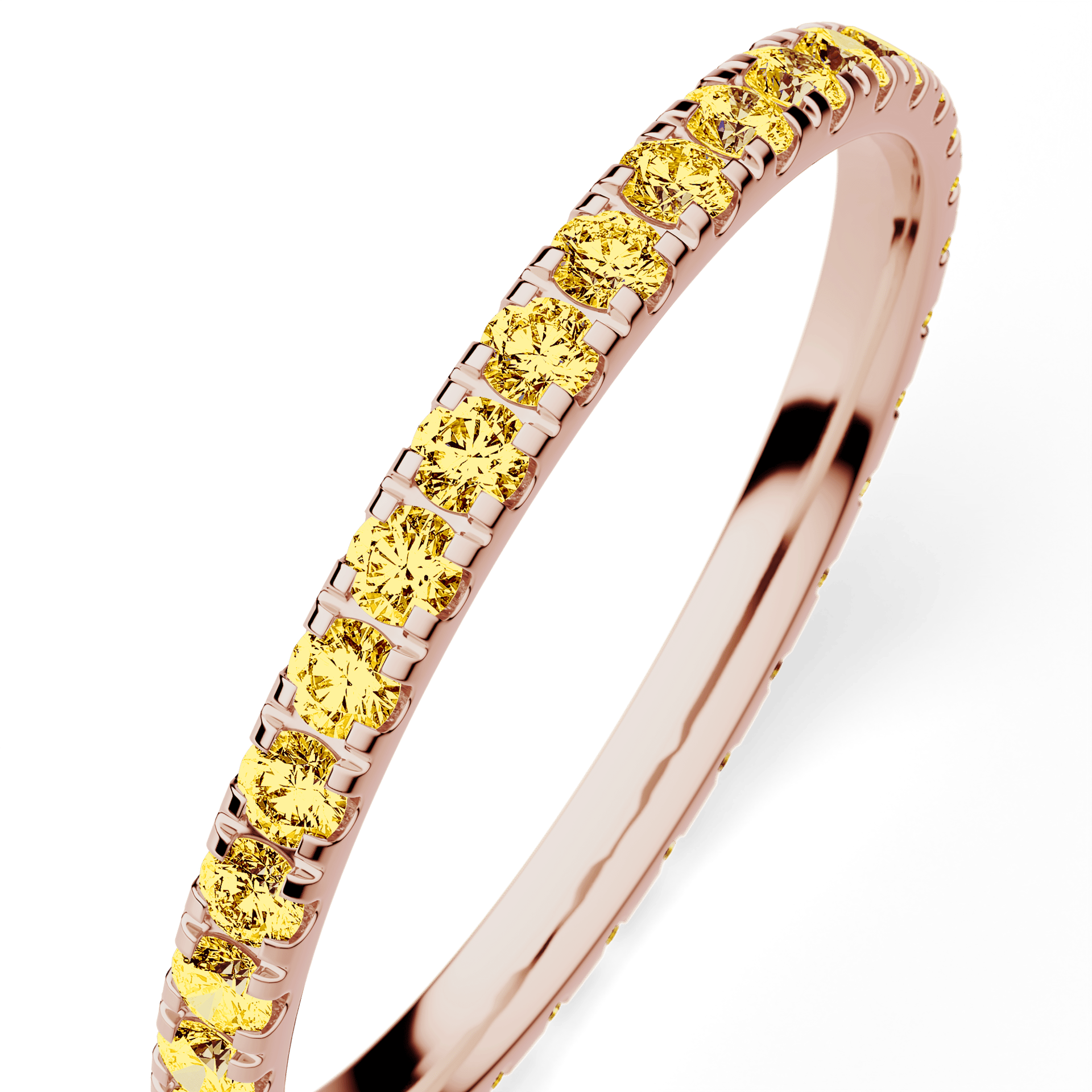 Dostawka Rosie z różowego złota z żółtym diamentem 0,53ct