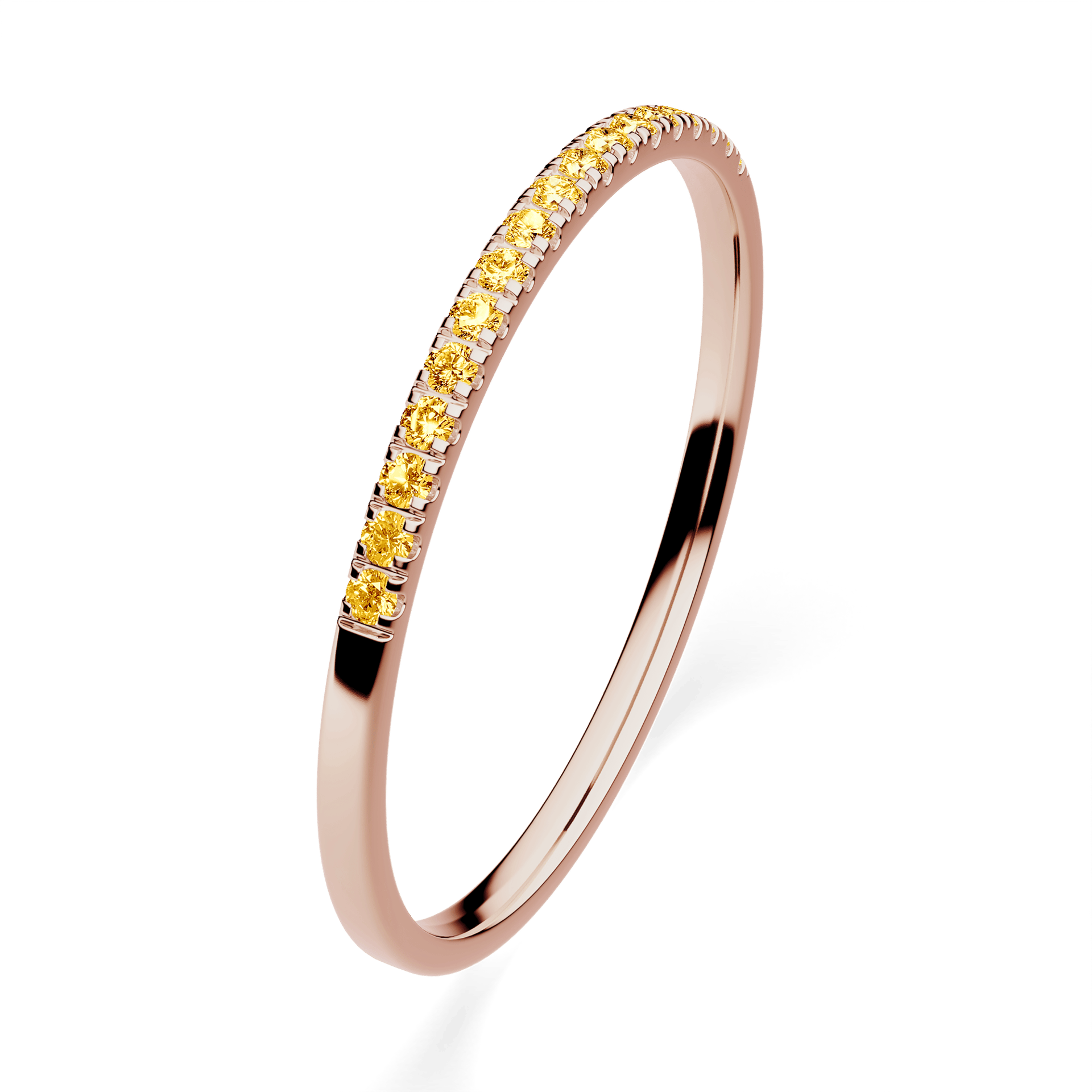 Dostawka Rosie z różowego złota z żółtym diamentem laboratoryjnym 0,08ct