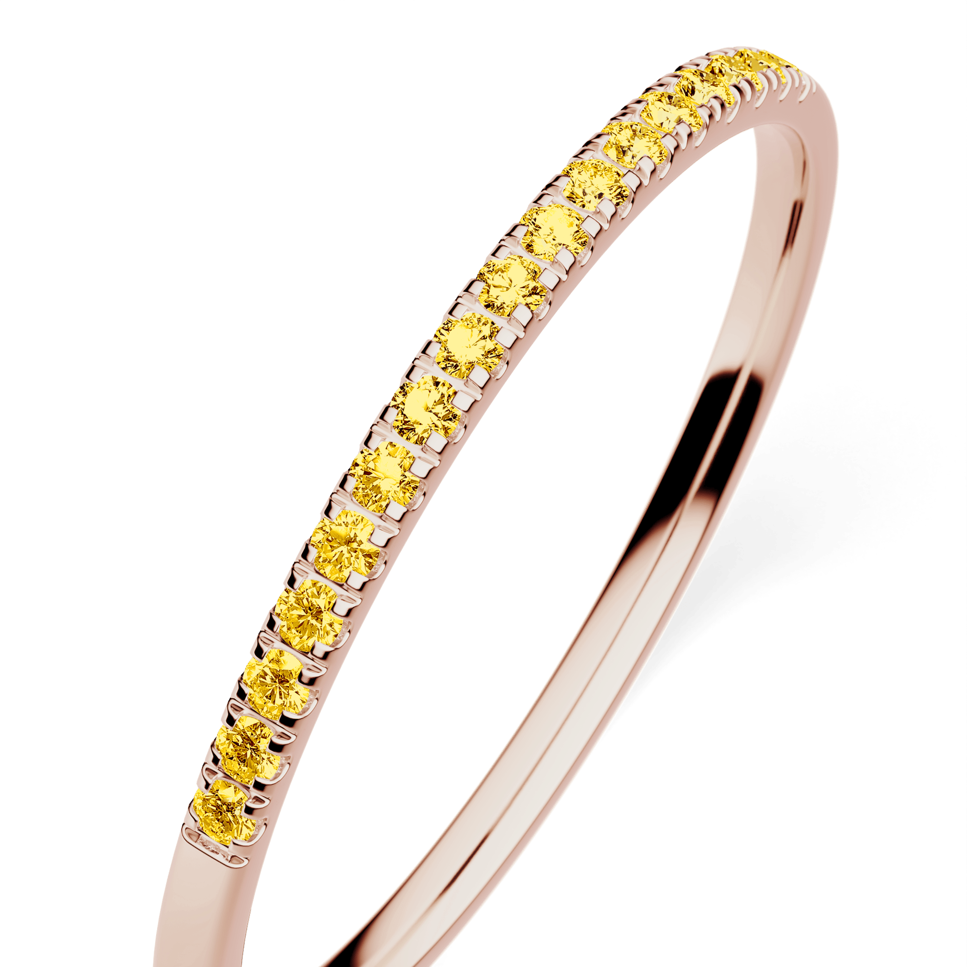 Dostawka Rosie z różowego złota z żółtym diamentem laboratoryjnym 0,08ct