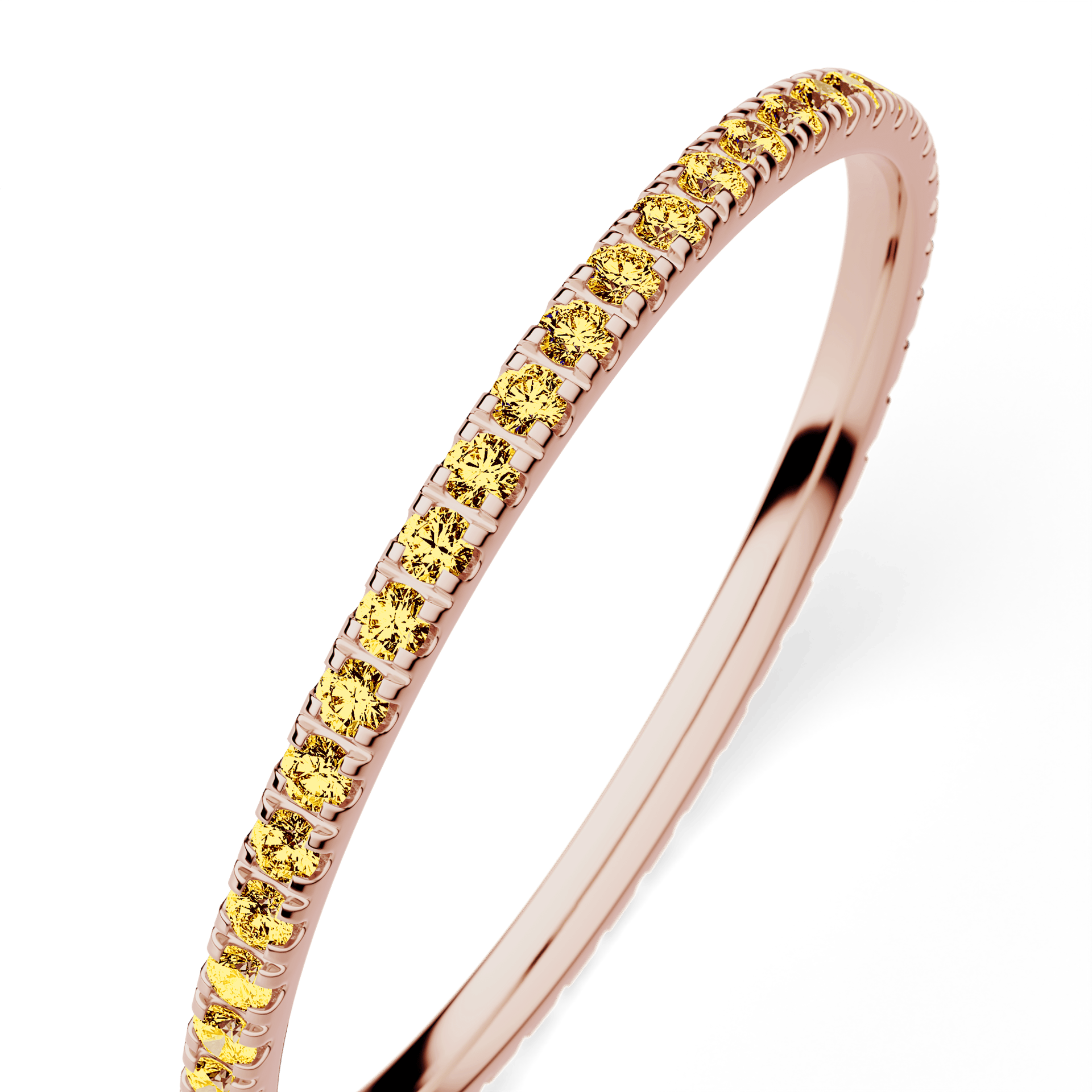 Dostawka Rosie z różowego złota z żółtym diamentem 0,25ct