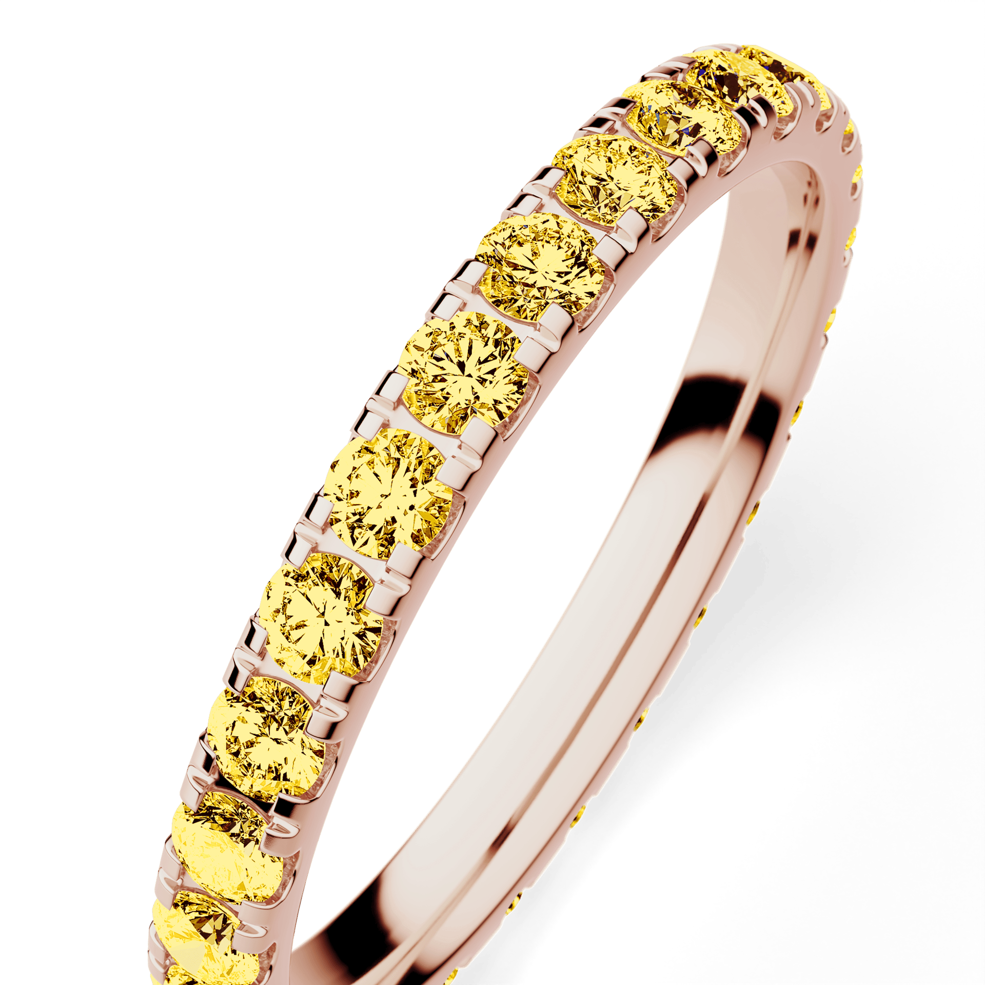 Dostawka Rosie z różowego złota z żółtym diamentem 0,96ct