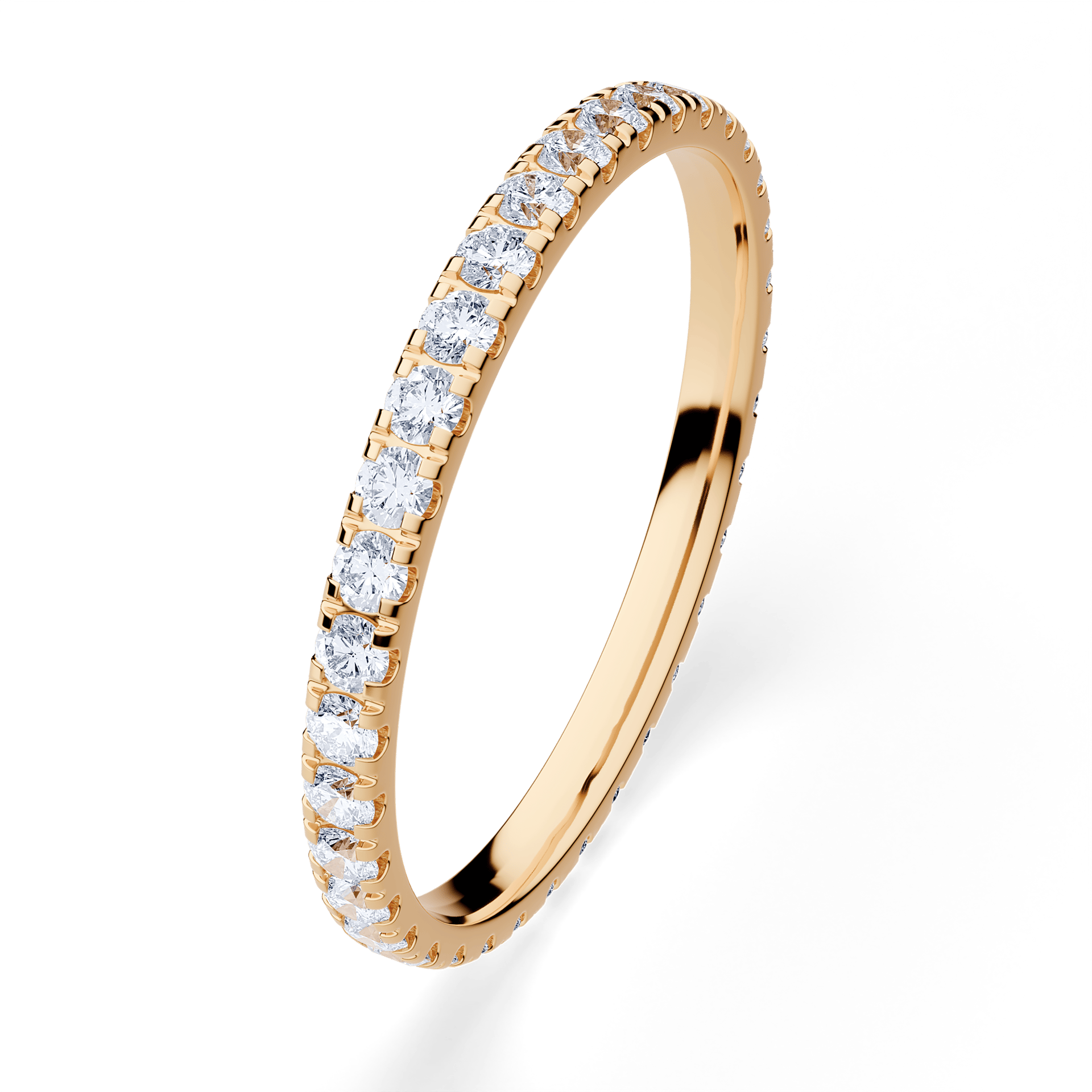 Dostawka Rosie z żółtego złota z diamentem naturalnym 0,96ct