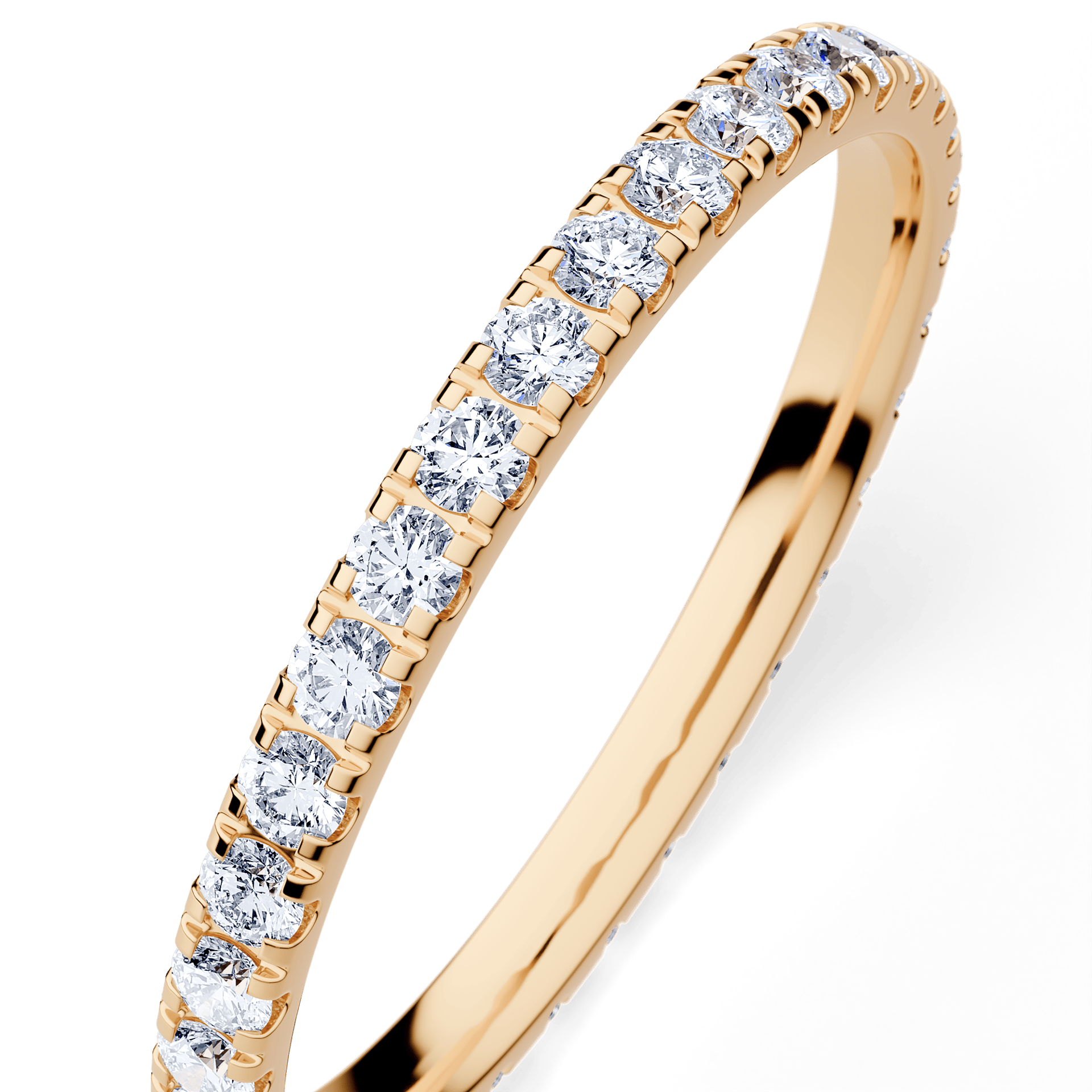 Dostawka Rosie z żółtego złota z diamentem naturalnym 0,96ct