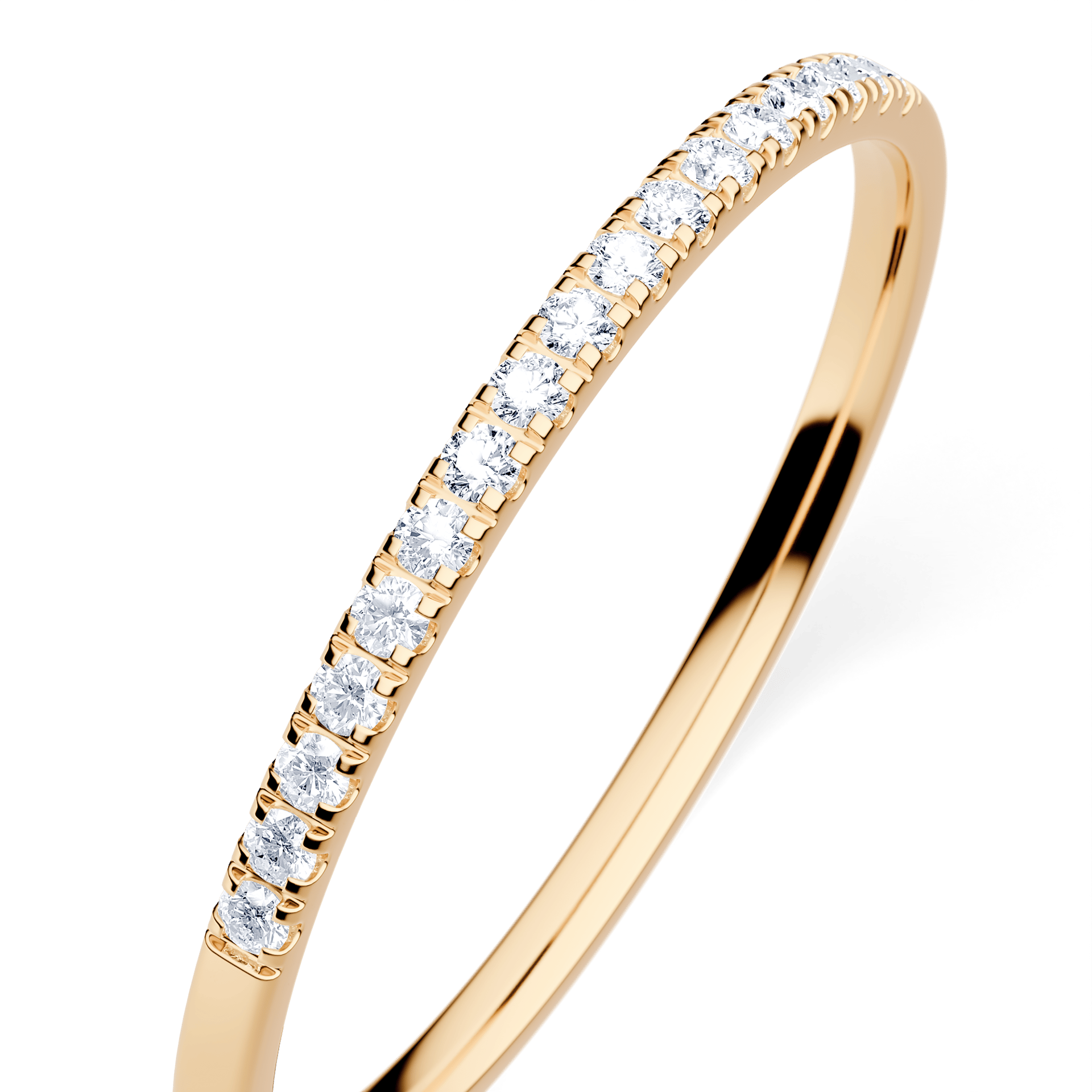 Dostawka Rosie z żółtego złota z diamentem naturalnym 0,08ct