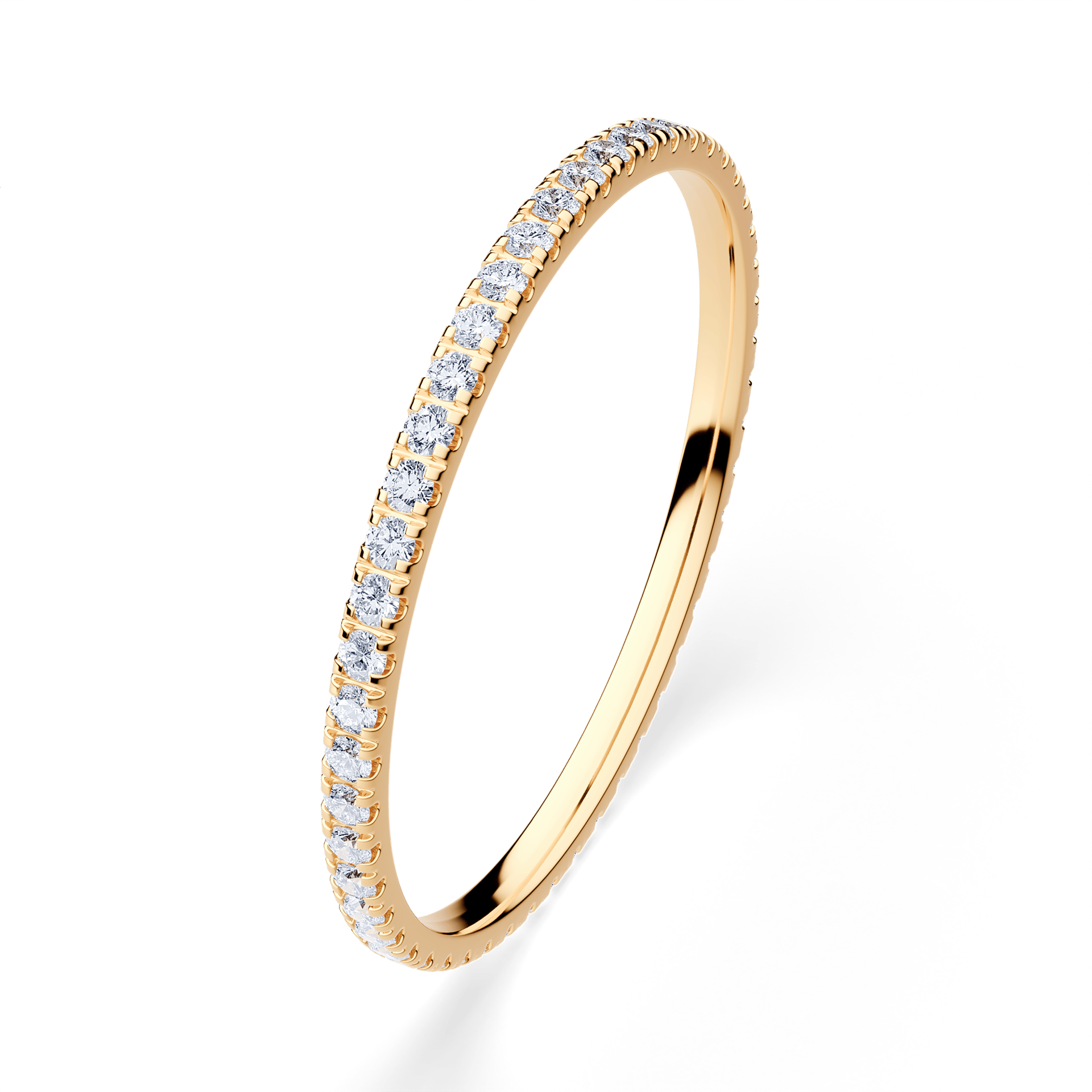 Dostawka Rosie z żółtego złota z diamentem naturalnym 0,25ct