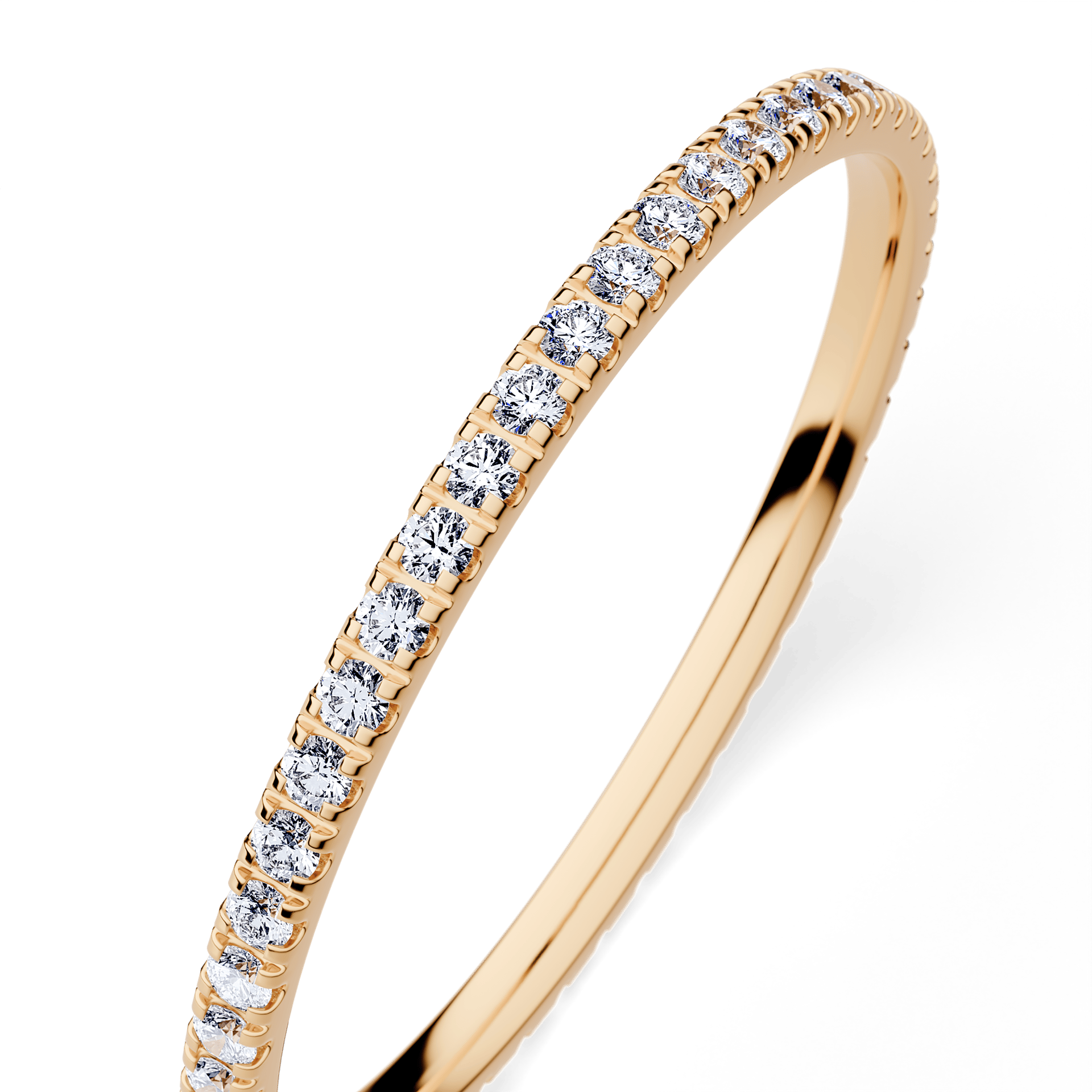 Dostawka Rosie z żółtego złota z diamentem naturalnym 0,25ct