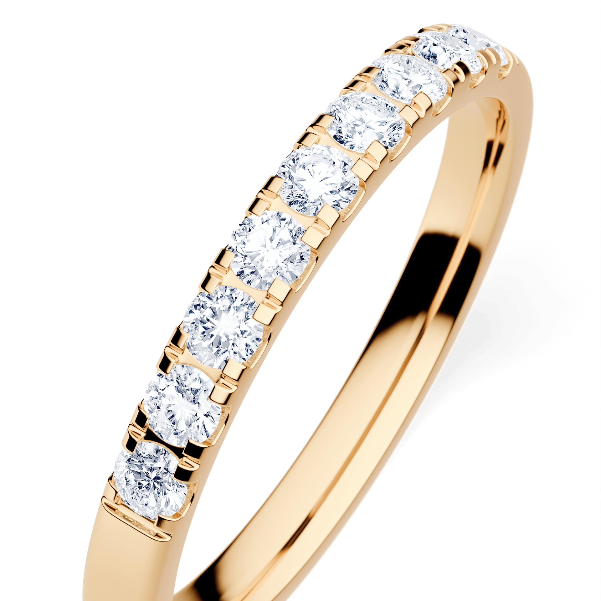 Dostawka Rosie z żółtego złota 2mm z diamentem naturalnym 0,31ct