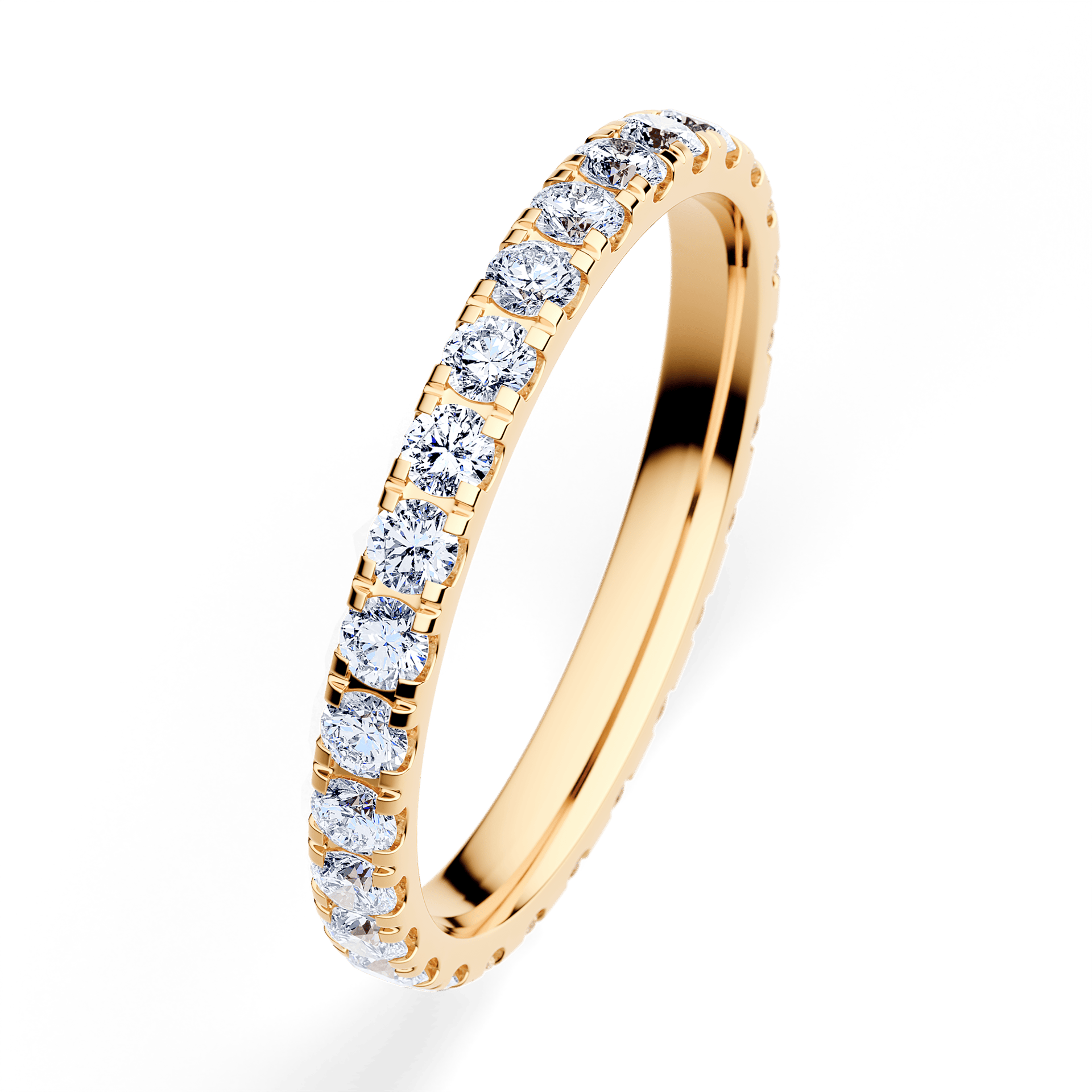 Dostawka Rosie z żółtego złota z diamentem laboratoryjnym 0,96ct