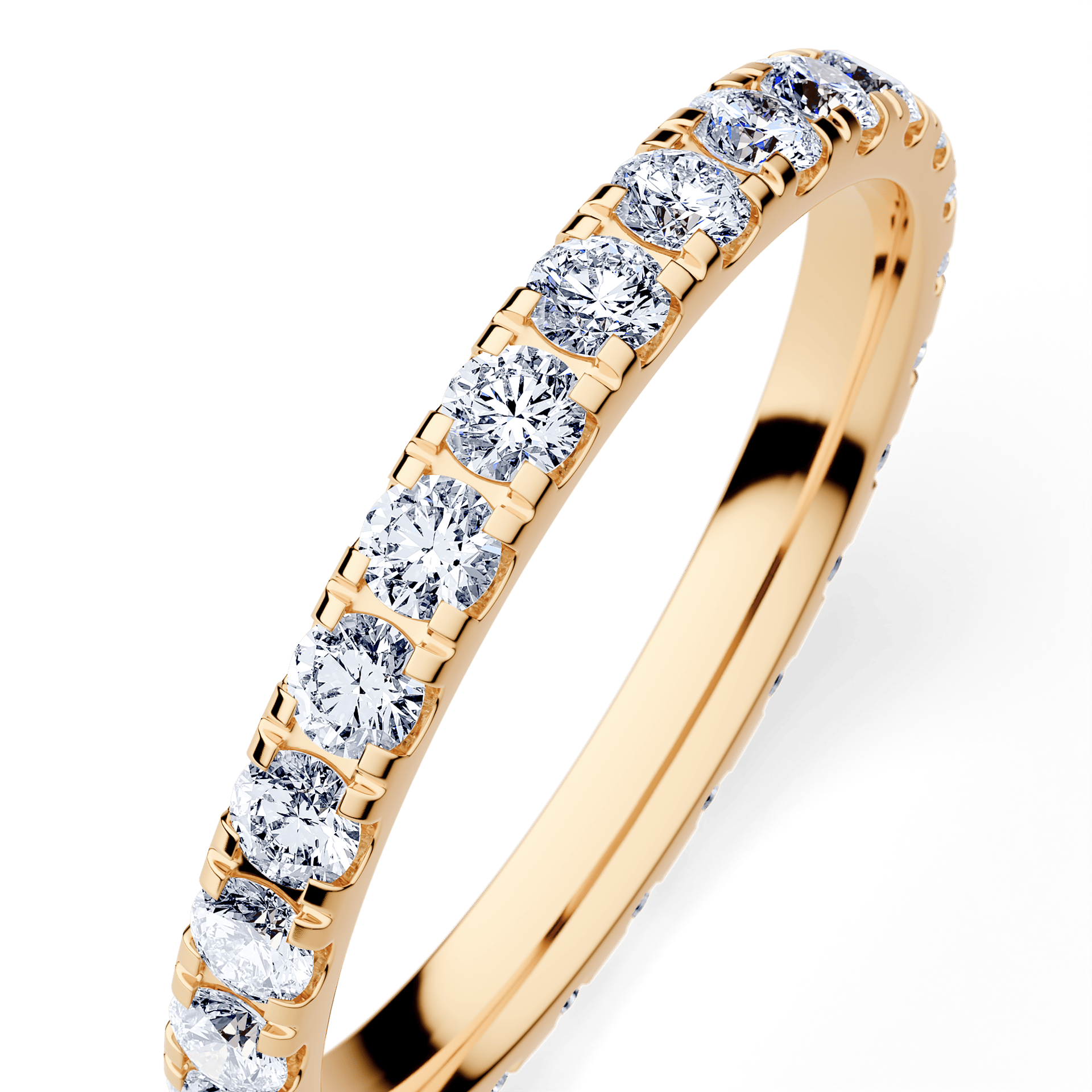 Dostawka Rosie z żółtego złota z diamentem laboratoryjnym 0,96ct