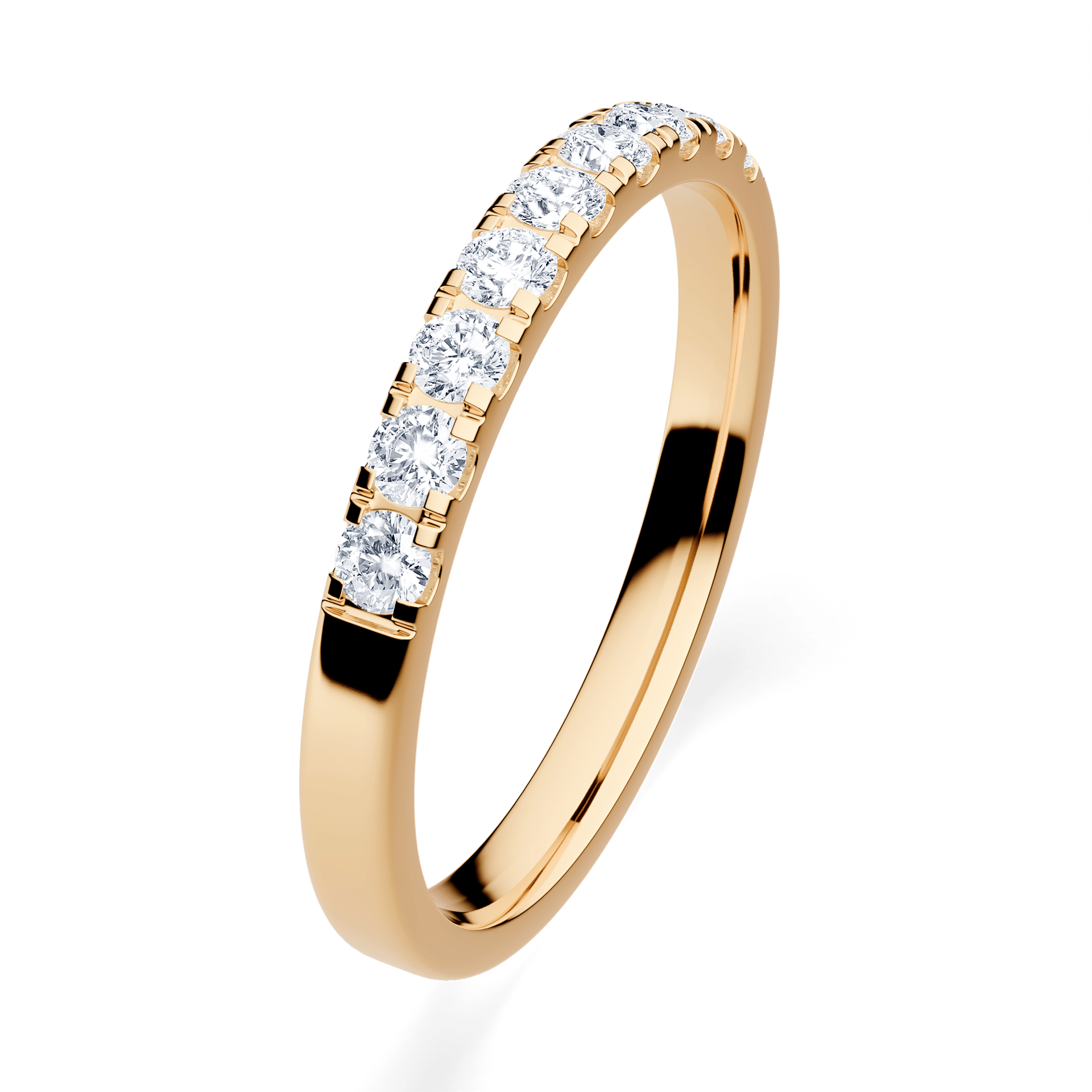 Dostawka Rosie z żółtego złota 2mm z diamentem laboratoryjnym 0,31ct