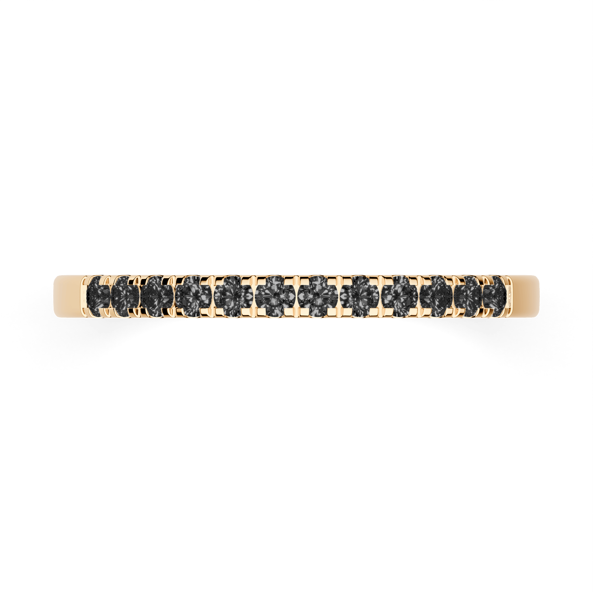 Dostawka Rosie z żółtego złota z czarnym diamentem laboratoryjnym 0,18ct