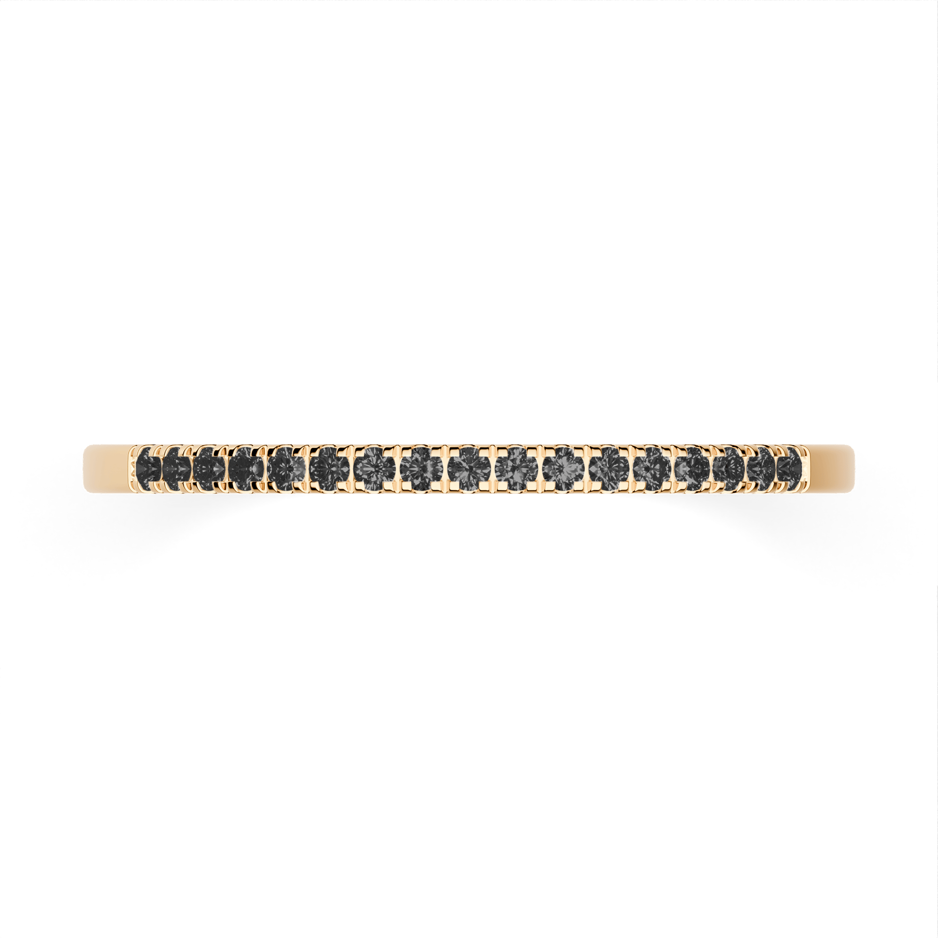 Dostawka Rosie z żółtego złota z czarnym diamentem laboratoryjnym 0,08ct