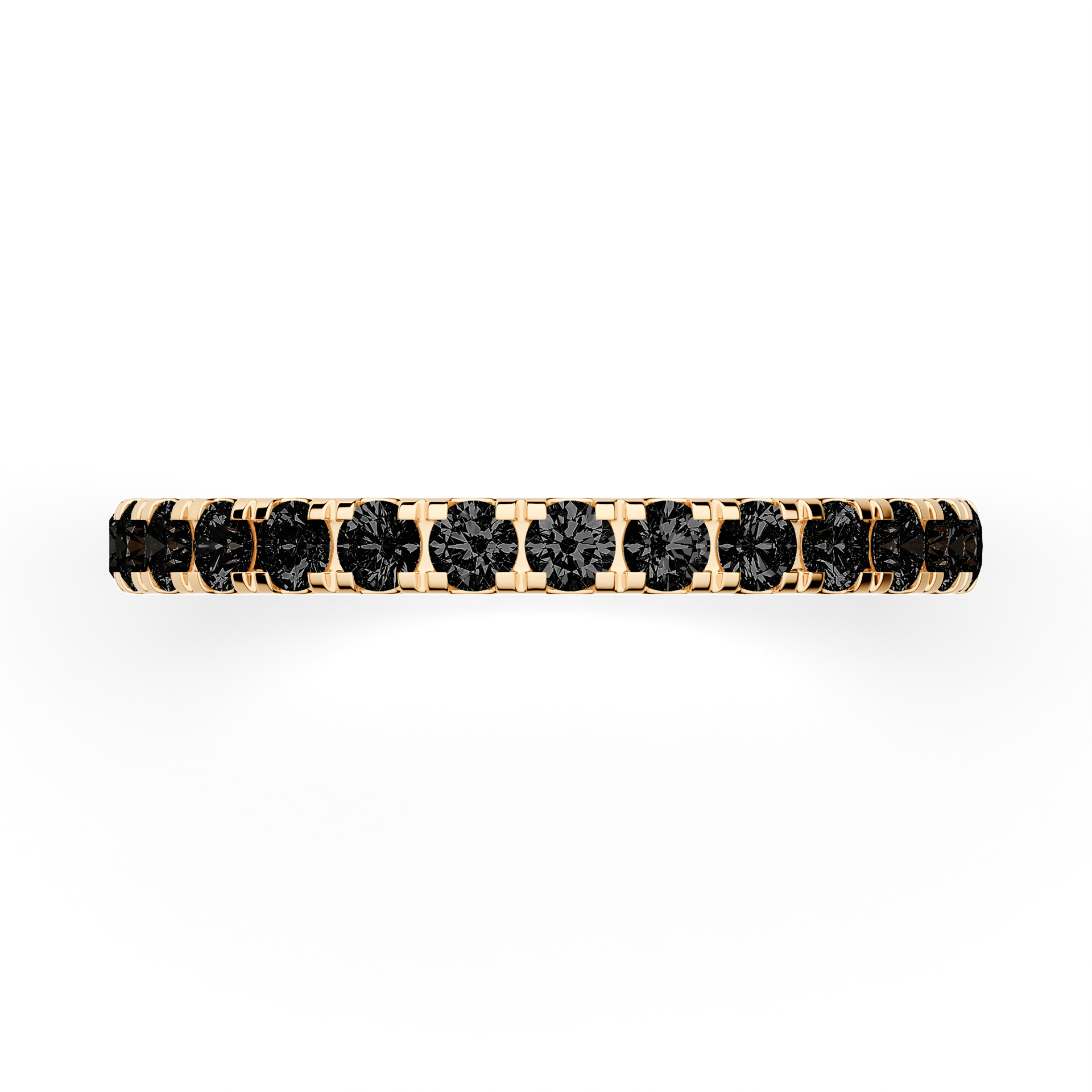 Dostawka Rosie z żółtego złota z czarnym diamentem 0,96ct