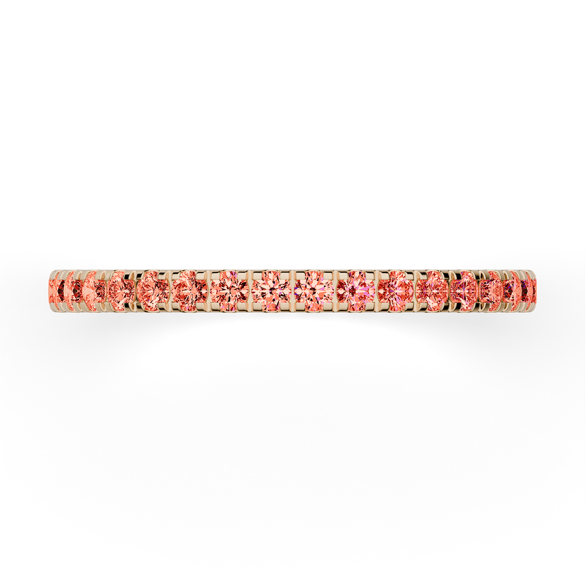 Dostawka Rosie z żółtego złota z czerwonym diamentem 0,53ct